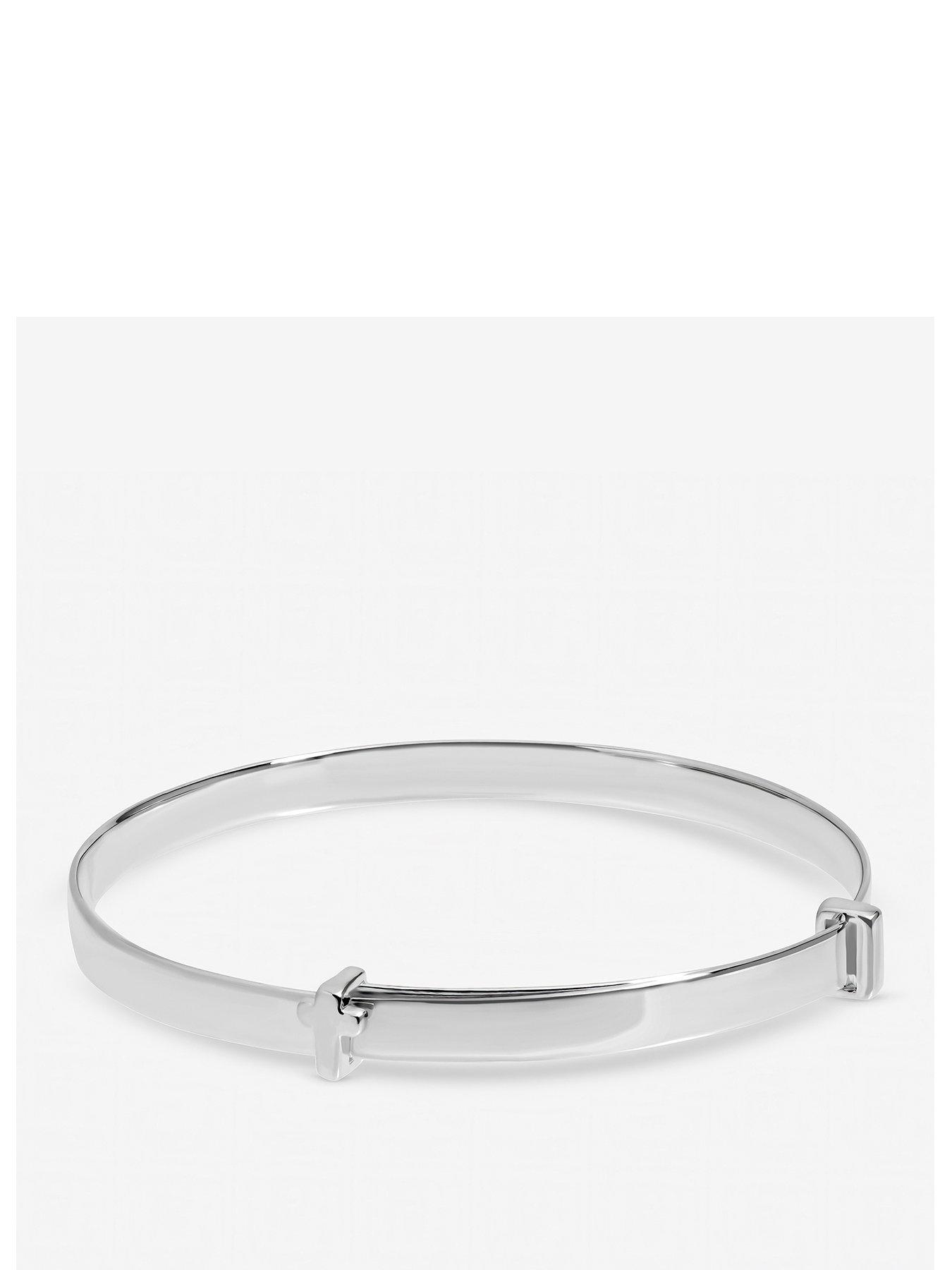 Inicio Christening Cross Bangle - Gift Pouch