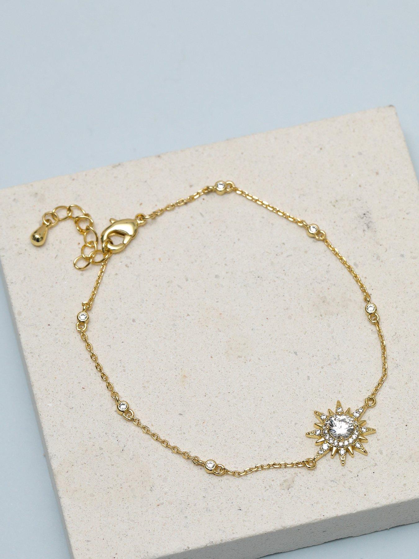 Jon Richard Gold Plated and Pave Starburst Bracelet