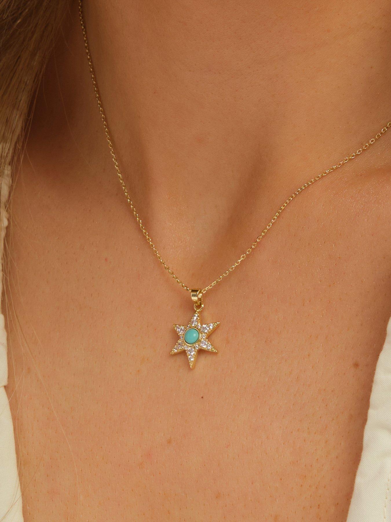 Image 2 of 5 of Inicio 14Ct Real Gold Plated Turquoise Star Trio Set - Gift Box