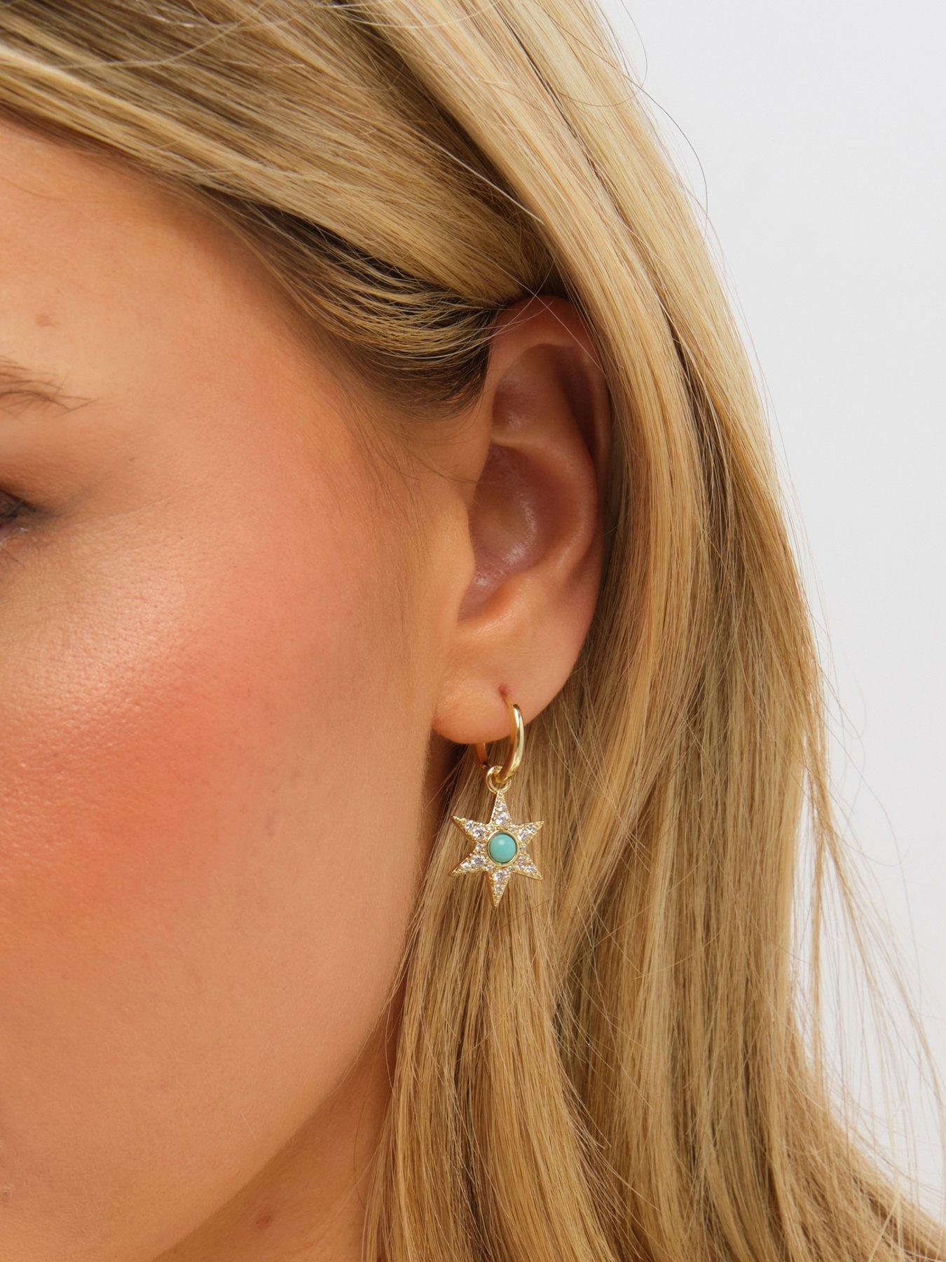 Image 4 of 5 of Inicio 14Ct Real Gold Plated Turquoise Star Trio Set - Gift Box