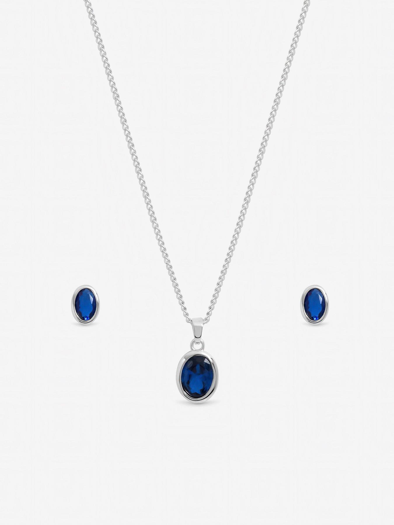 Image 2 of 2 of Inicio Sapphire Oval Bezel Set - Gift Box