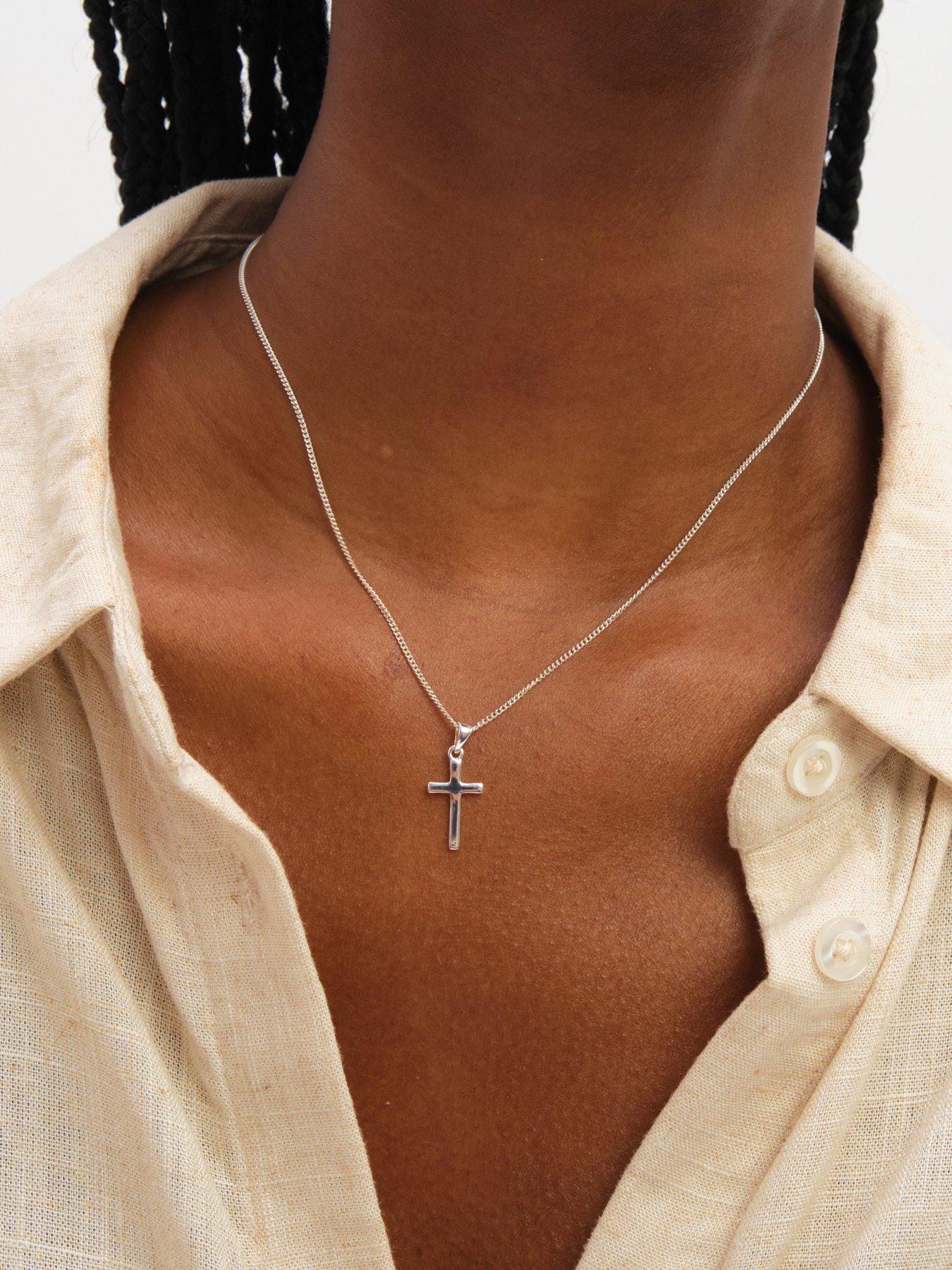 Image 5 of 5 of Inicio Sterling Silver Polished Cross Set - Gift Box