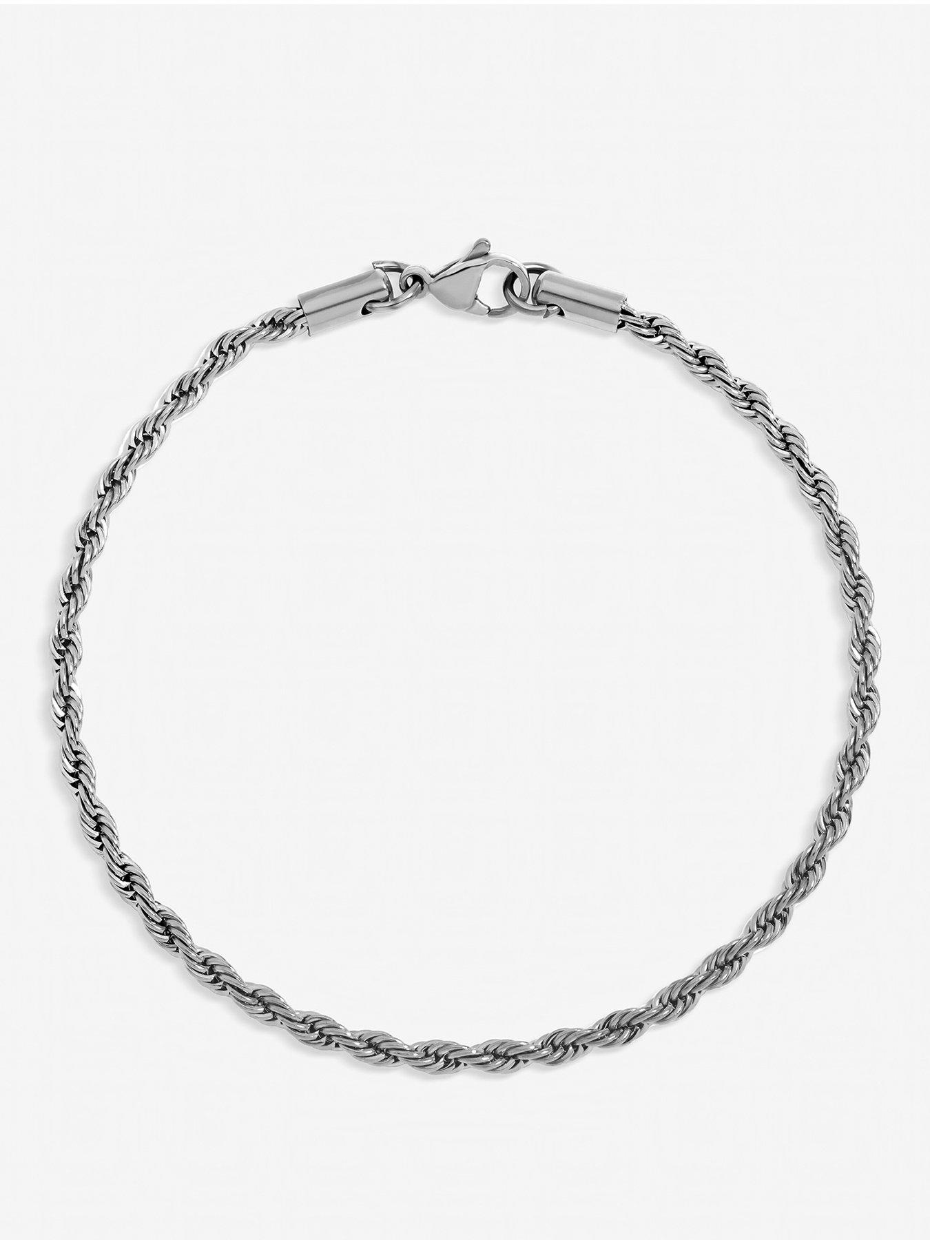 Inicio Men's Steel Waterproof Twist Rope Bracelet - Gift Pouch