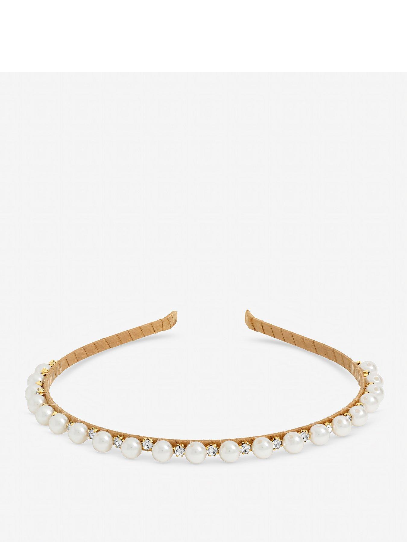 Jon Richard Gold Plated Pearl and Crystal Headband