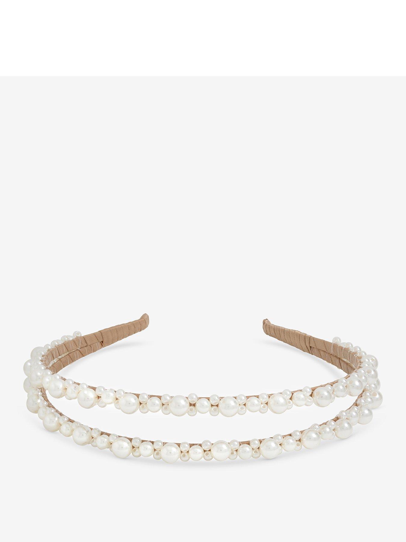 Jon Richard Pearl Double Row Headband