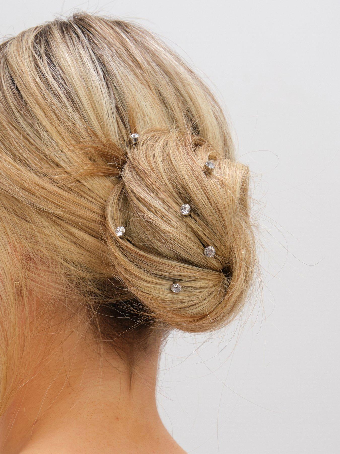 Jon Richard Silver Plated Crystal Pins