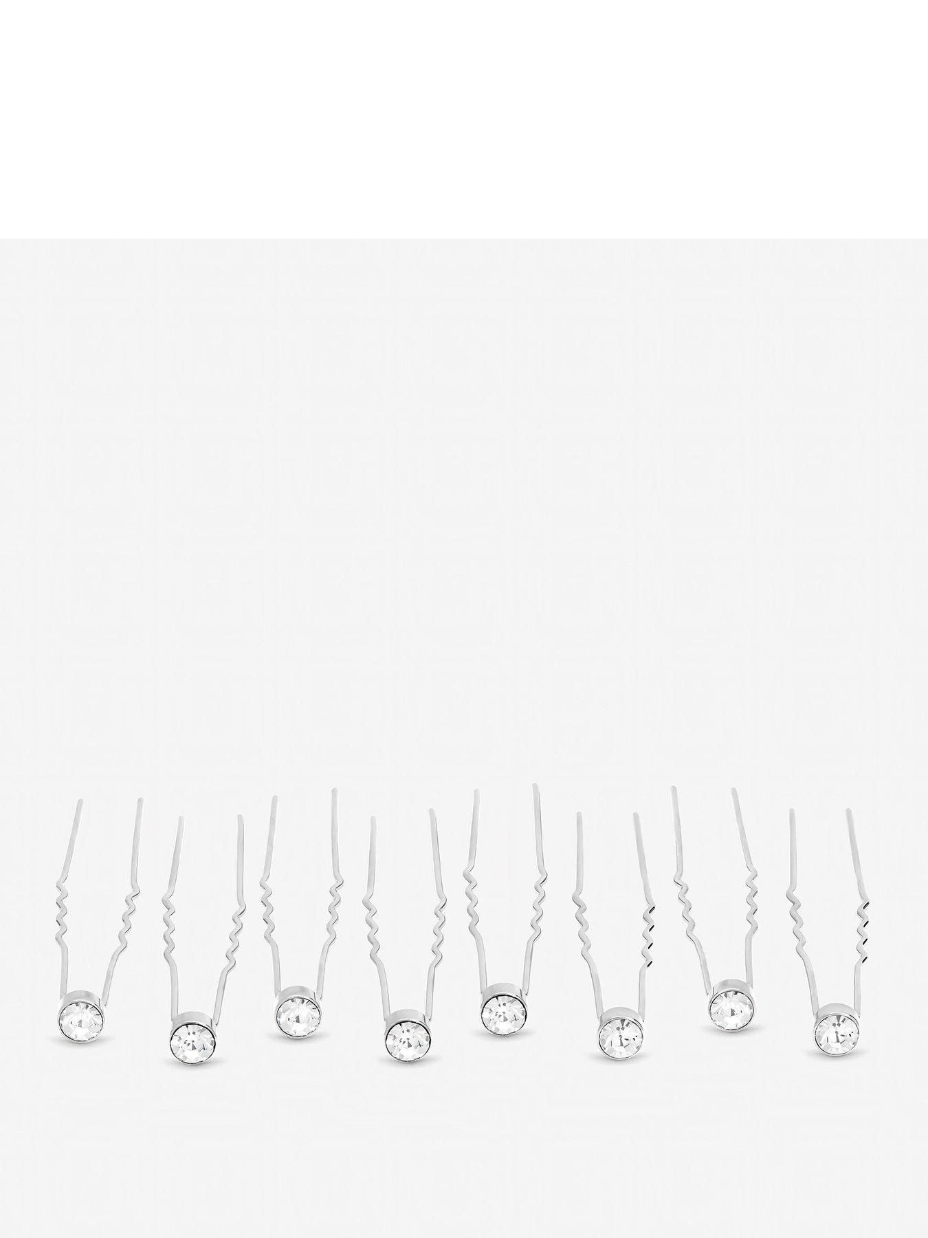 Jon Richard Jon Richard Silver Plated Crystal Pins
