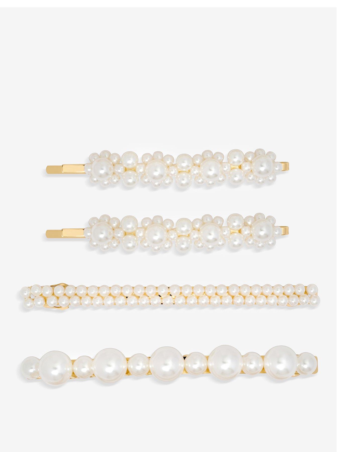 Jon Richard Jon Richard Gold Plated Mixed Pearl Slides - Multipack