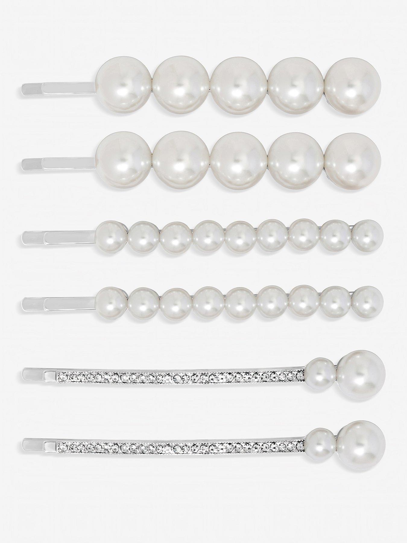Jon Richard Silver Plated Mixed Pearl Slides - Multipack
