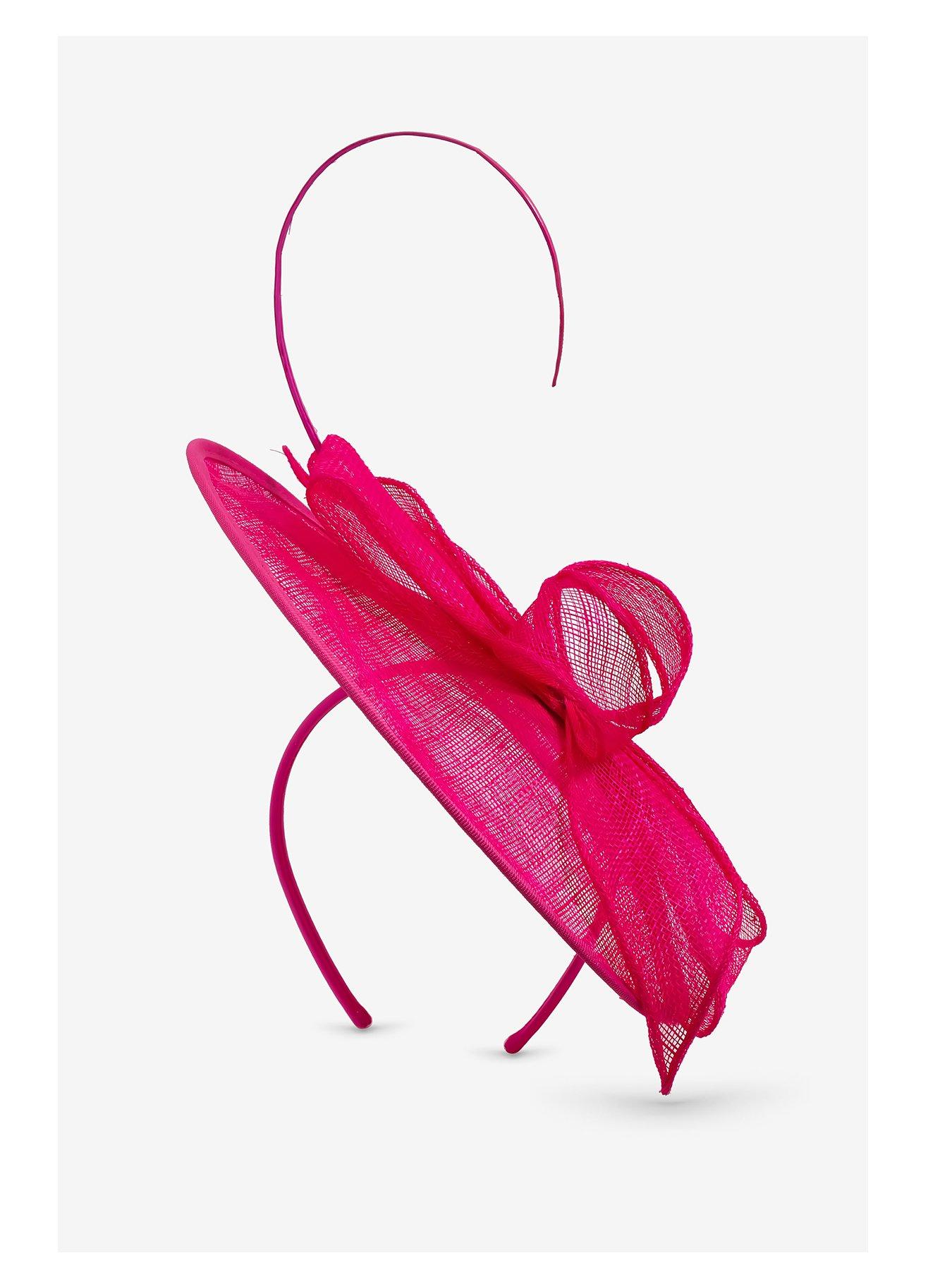 Jon Richard Fuschia Woven Bow Fascinator