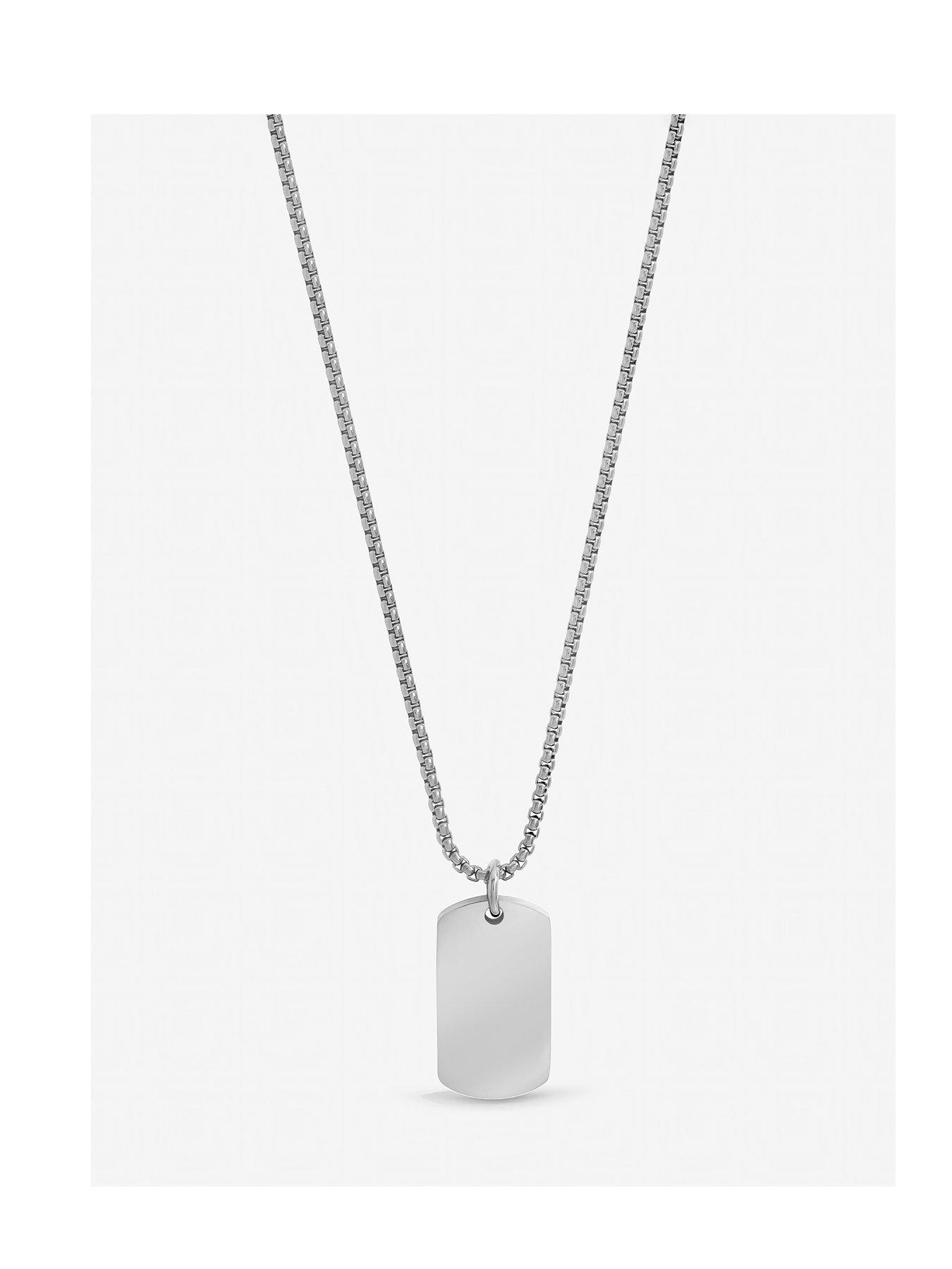 Inicio Men's Steel Waterproof Dog Tag Necklace - Gift Pouch