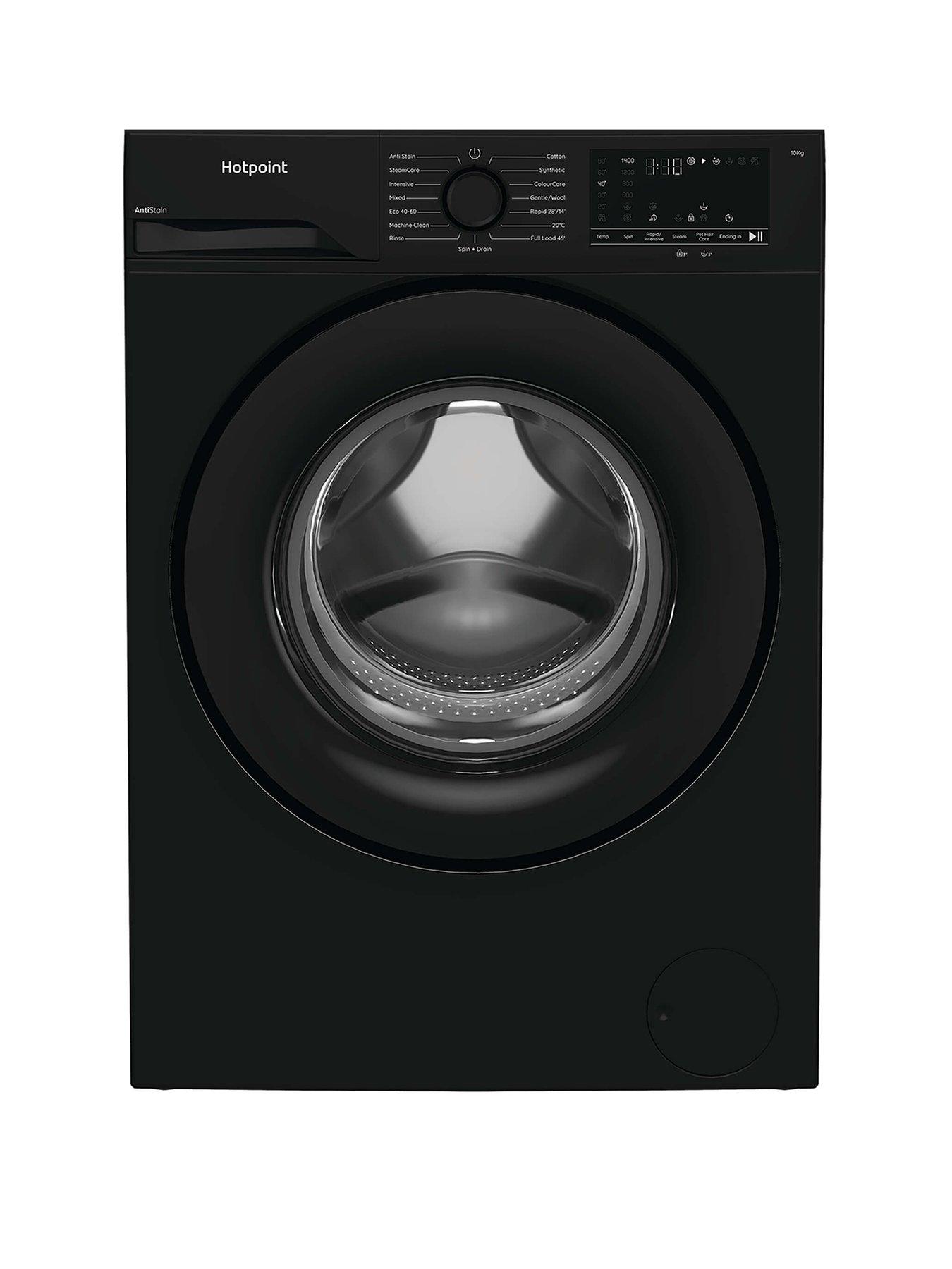 Image 1 of 7 of Hotpoint AntiStain H101BANTISTAINUK 10kg Washing Machine with Steam - Black