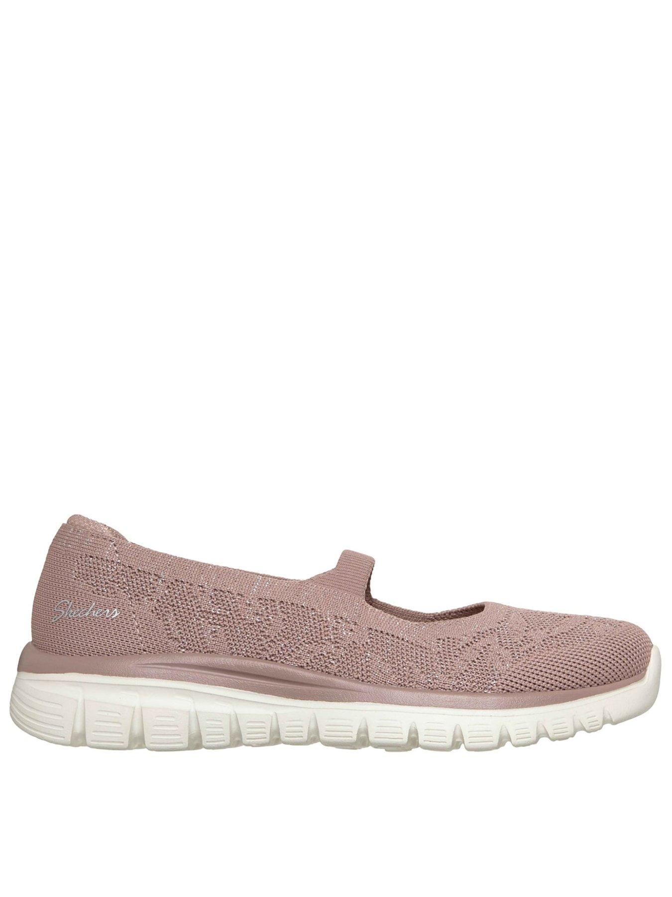 Skechers Graceful Ballet Flat Trainers- Pink