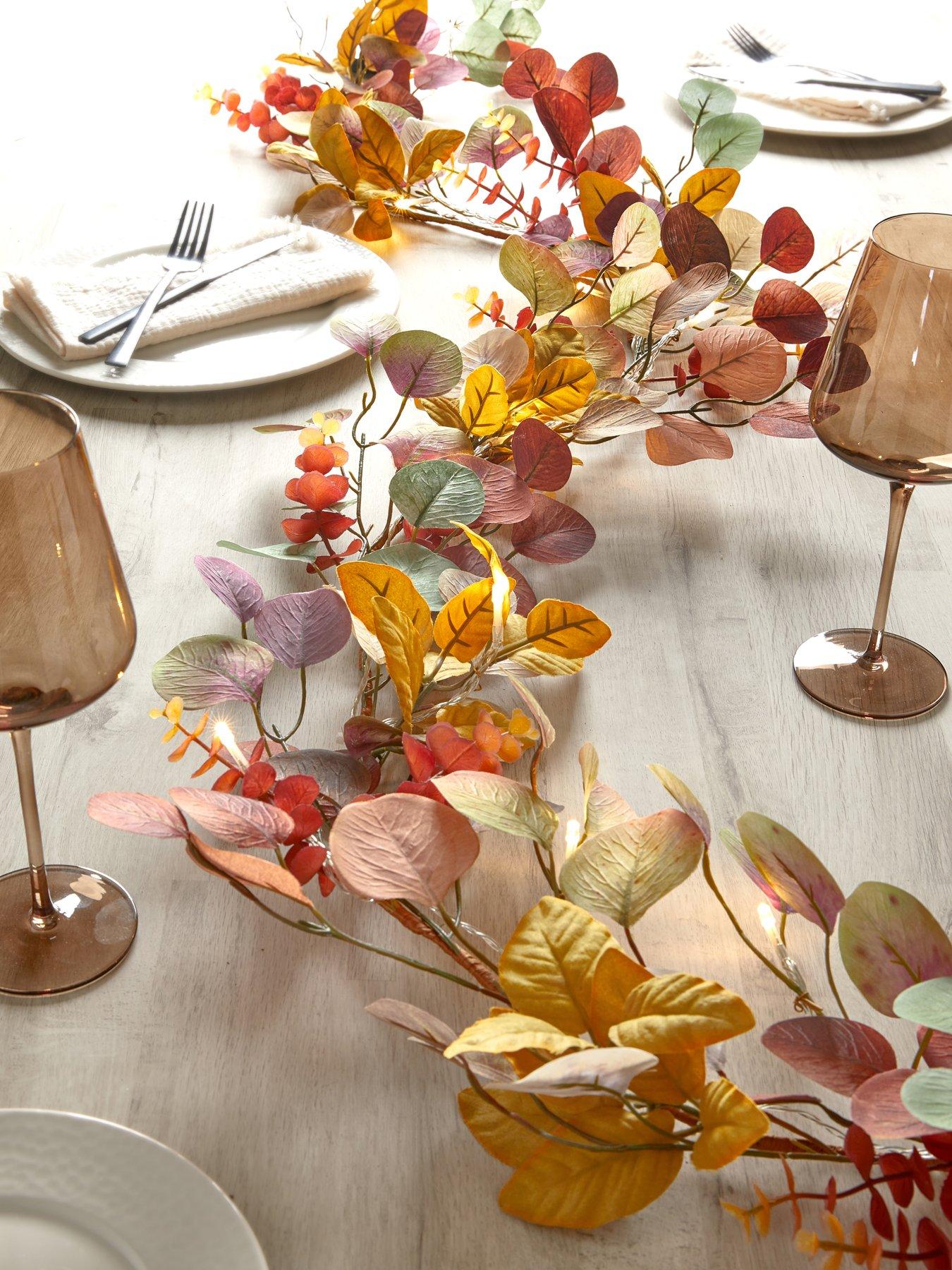 Image 1 of 7 of The Very Collection 6ft Prelit Eucalyptus Autumn Garland