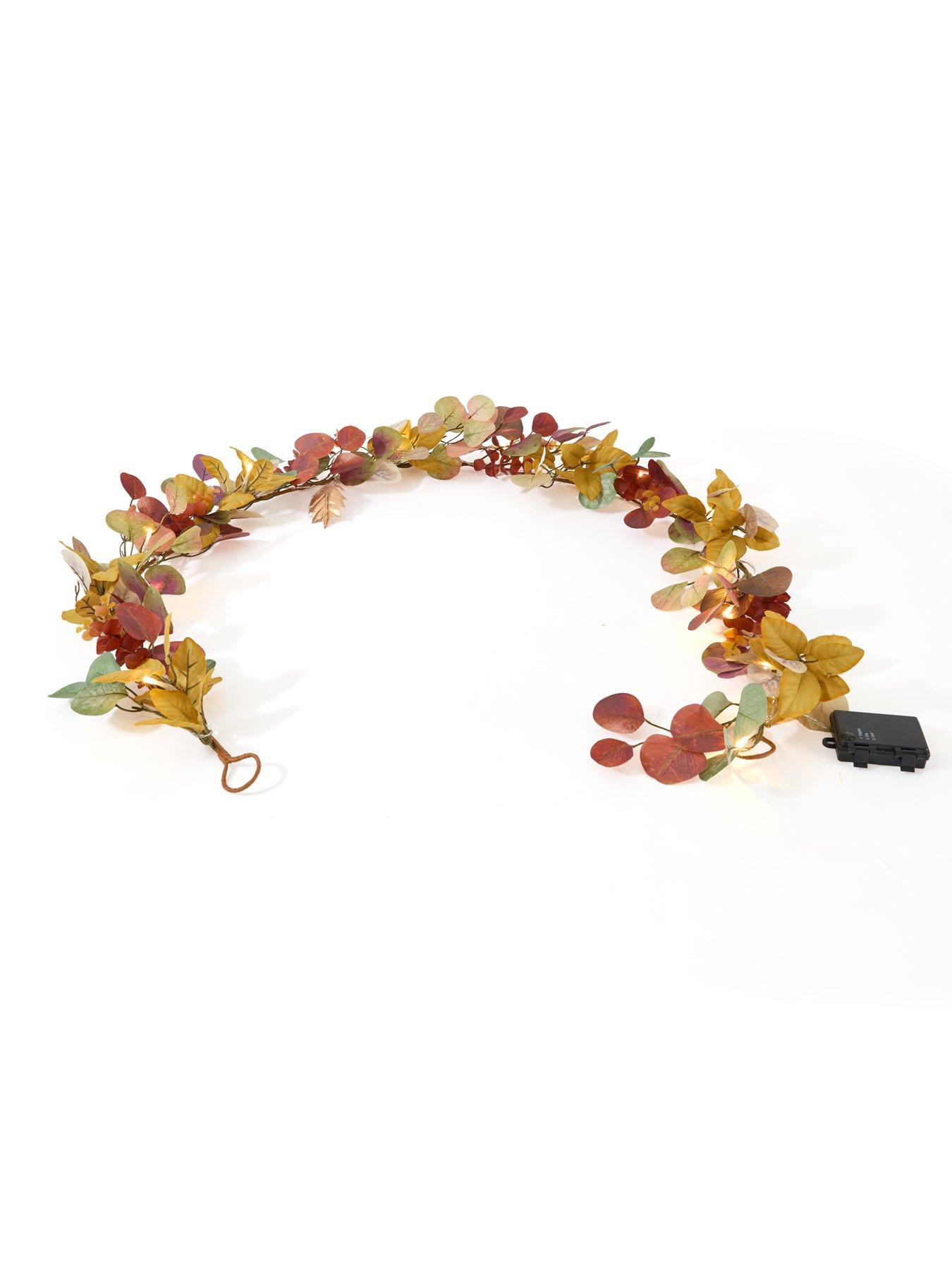 Image 2 of 7 of The Very Collection 6ft Prelit Eucalyptus Autumn Garland