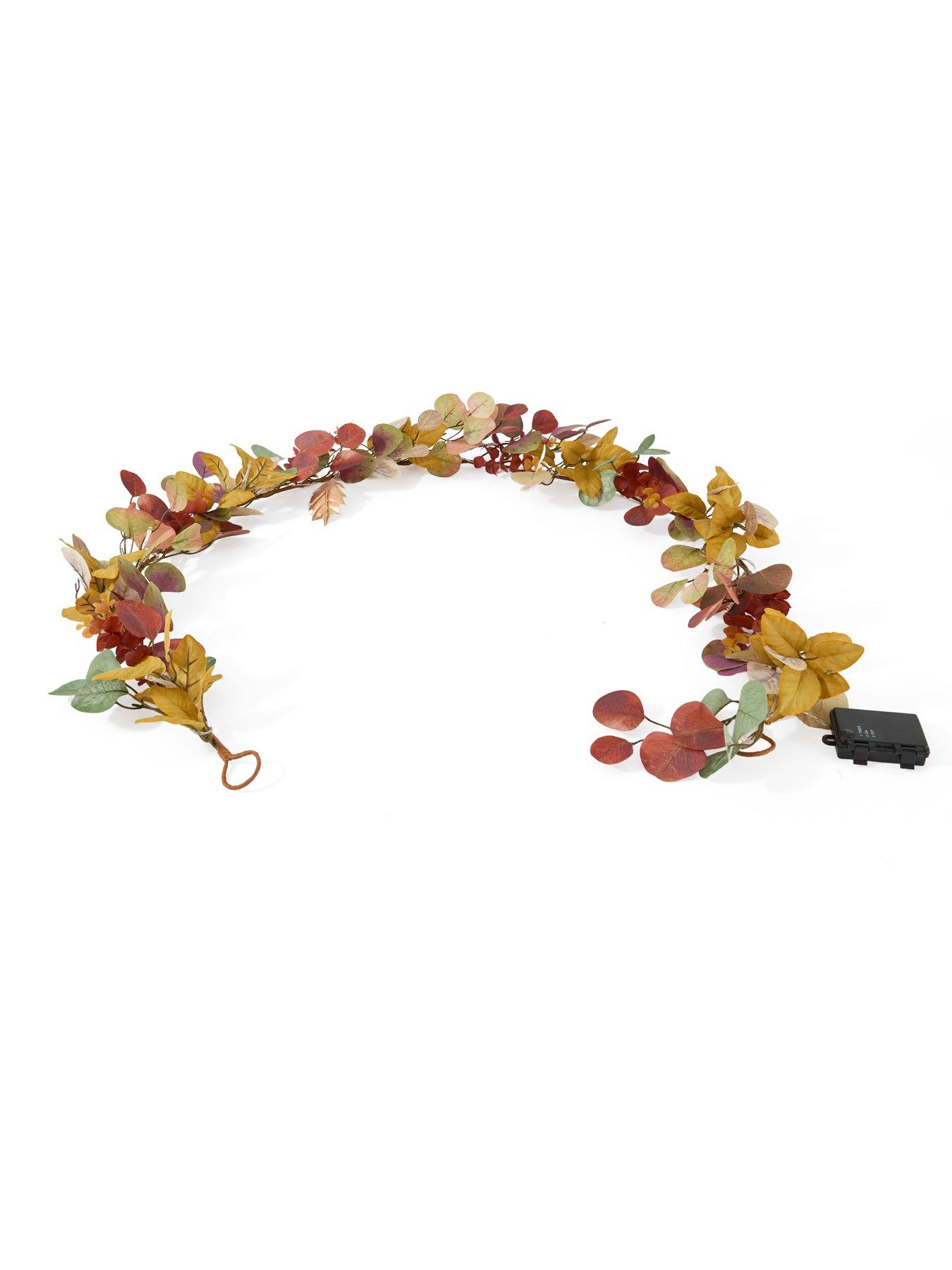 Image 3 of 7 of The Very Collection 6ft Prelit Eucalyptus Autumn Garland