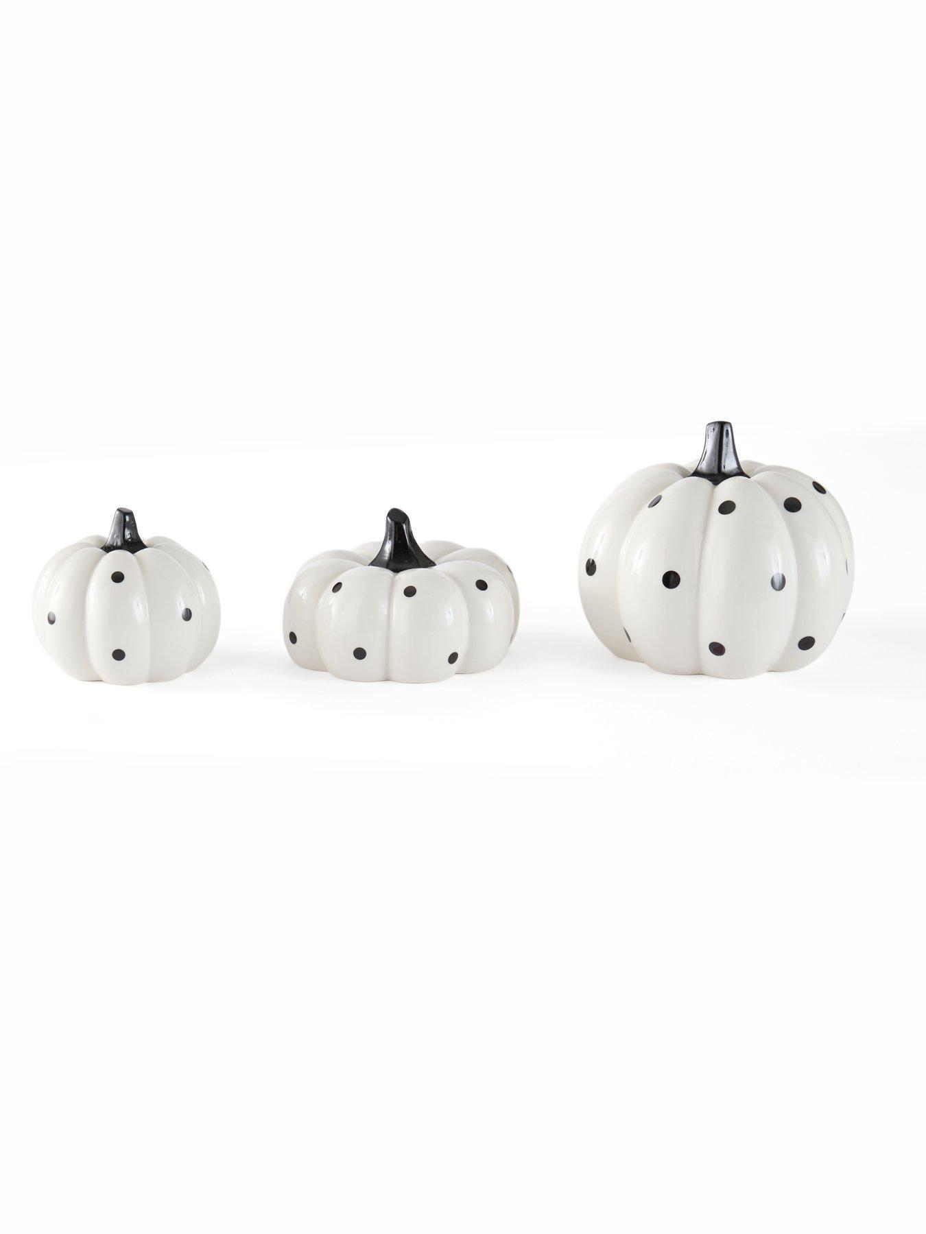 Image 2 of 7 of The Very Collection Set 3 Ceramic Pumpkin Autumn/Halloween Decorations