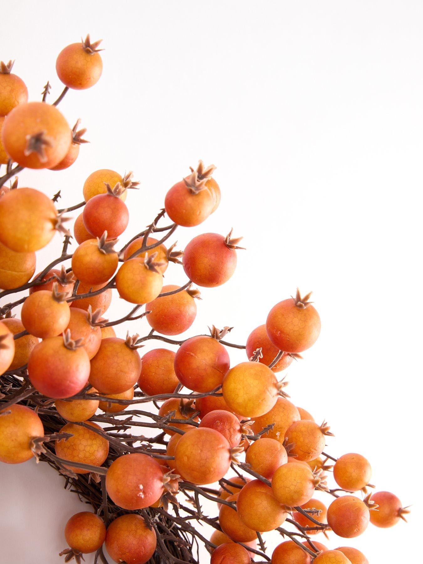 Image 6 of 7 of The Very Collection Autumn Wreath With Orange Berries