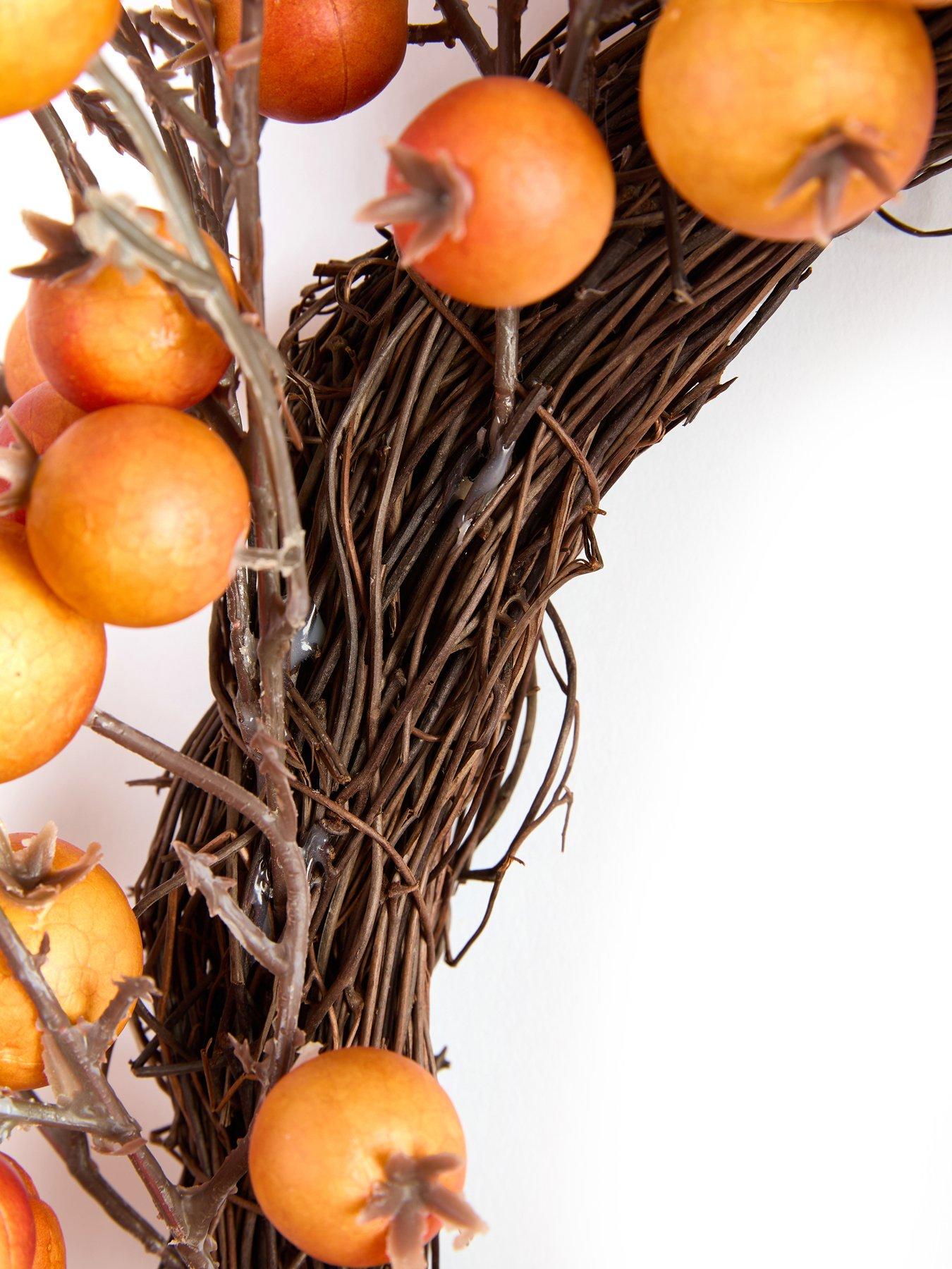 Image 7 of 7 of The Very Collection Autumn Wreath With Orange Berries