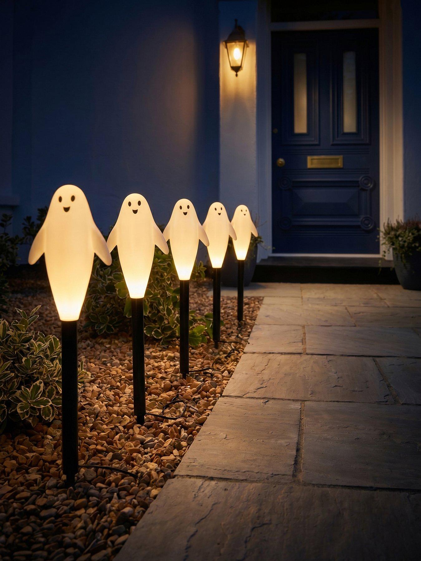 The Very Collection Set of 5 Ghost Stake Light Pathfinder Outdoor Halloween Decorations