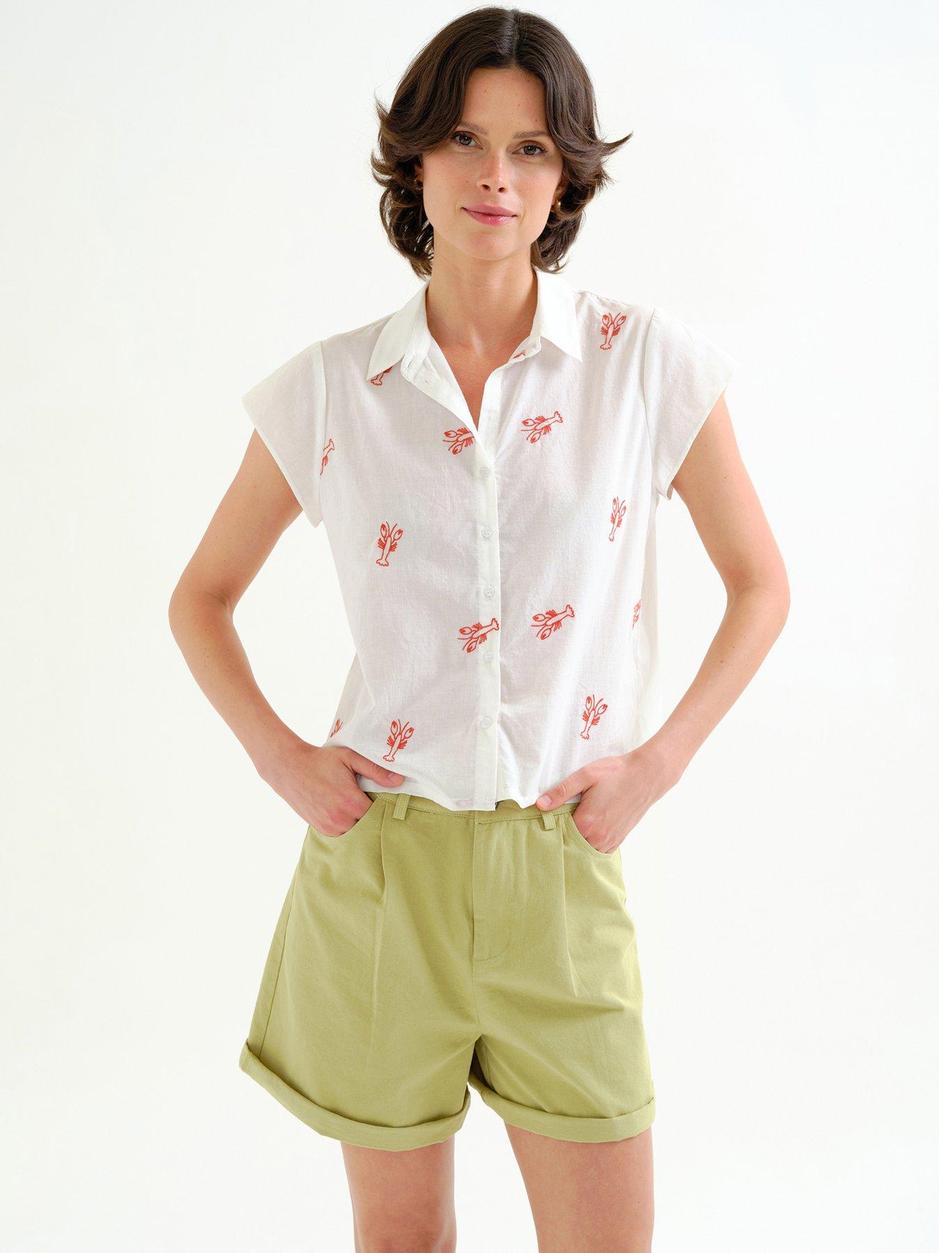 Compania Fantastica Lobster Short Sleeve Shirt - White