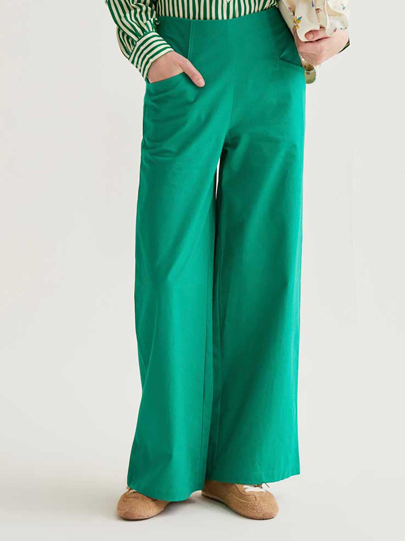 Compania Fantastica Structured Trousers, Green, Size Xl, Women