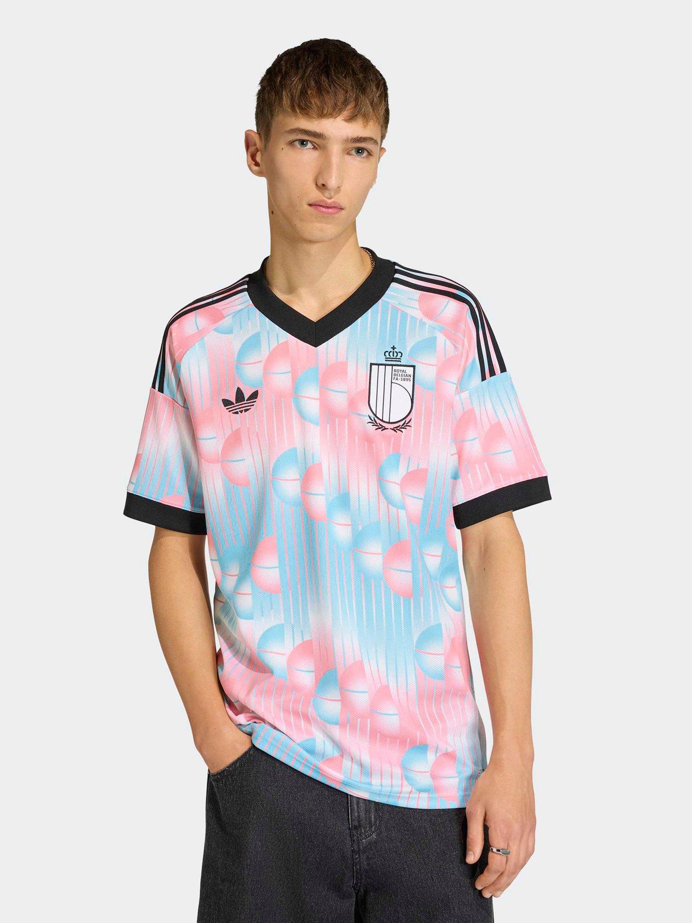 adidas Mens Belgium 26 Away Replica Football Shirt, Froblu/Black, Size M, Men