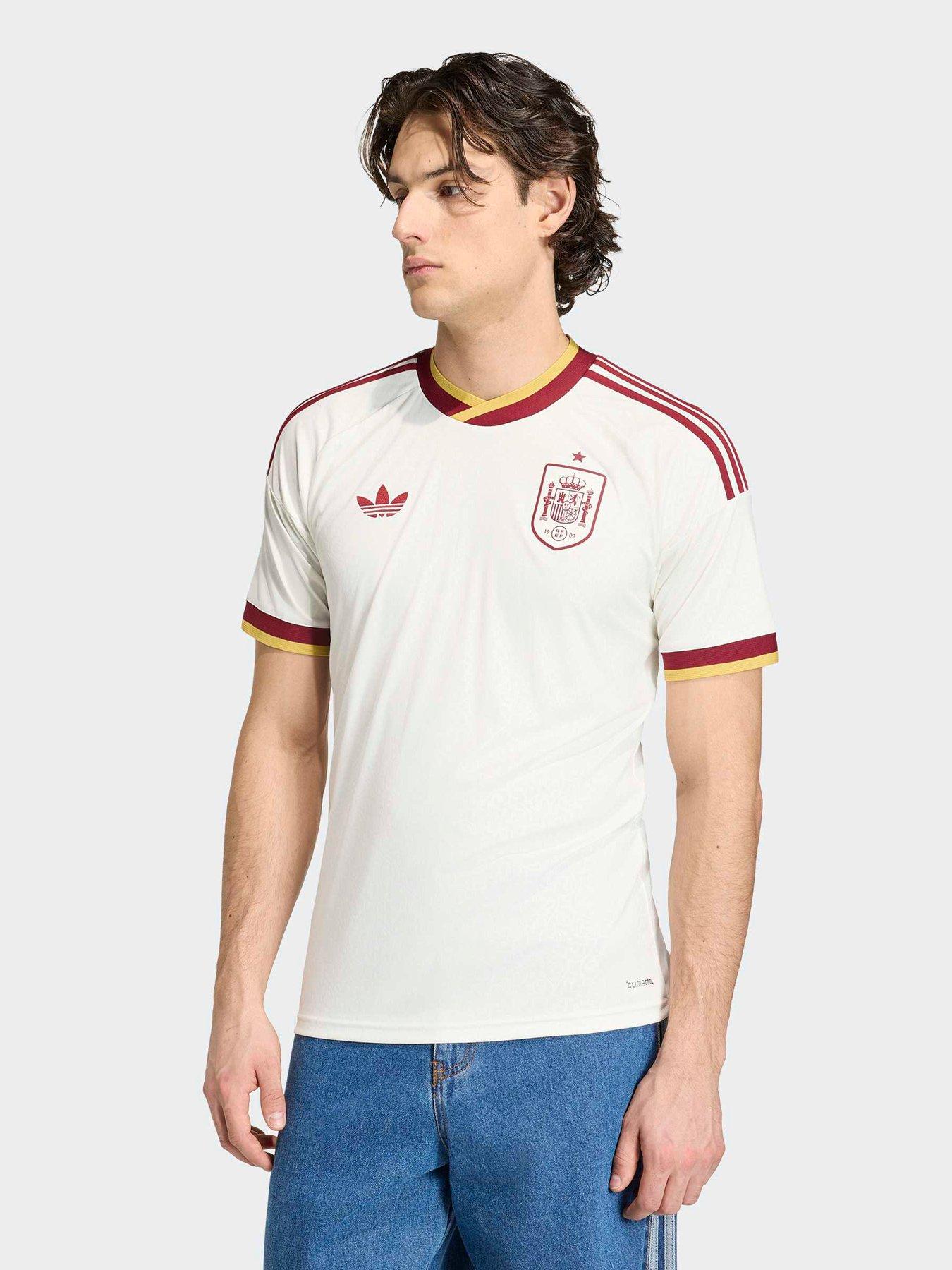 adidas Mens Spain Away Replica Football Shirt - White