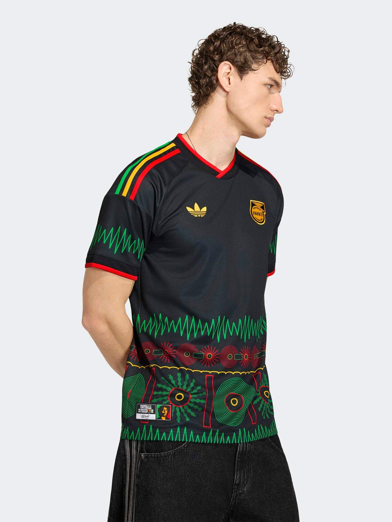 Image 1 of 4 of adidas Mens Jamaica 26 Away Replica Football Shirt - Black