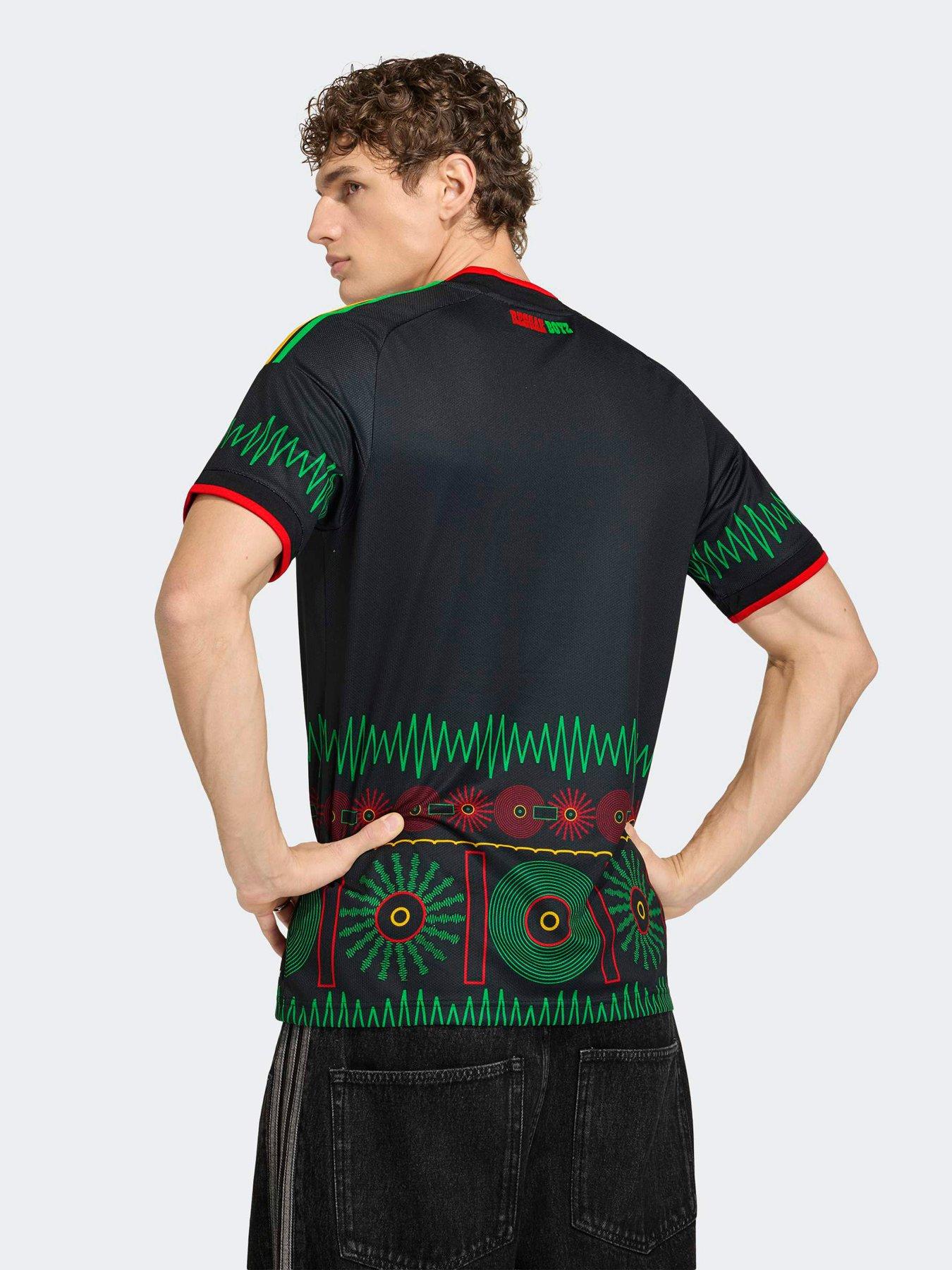 Image 2 of 4 of adidas Mens Jamaica 26 Away Replica Football Shirt - Black