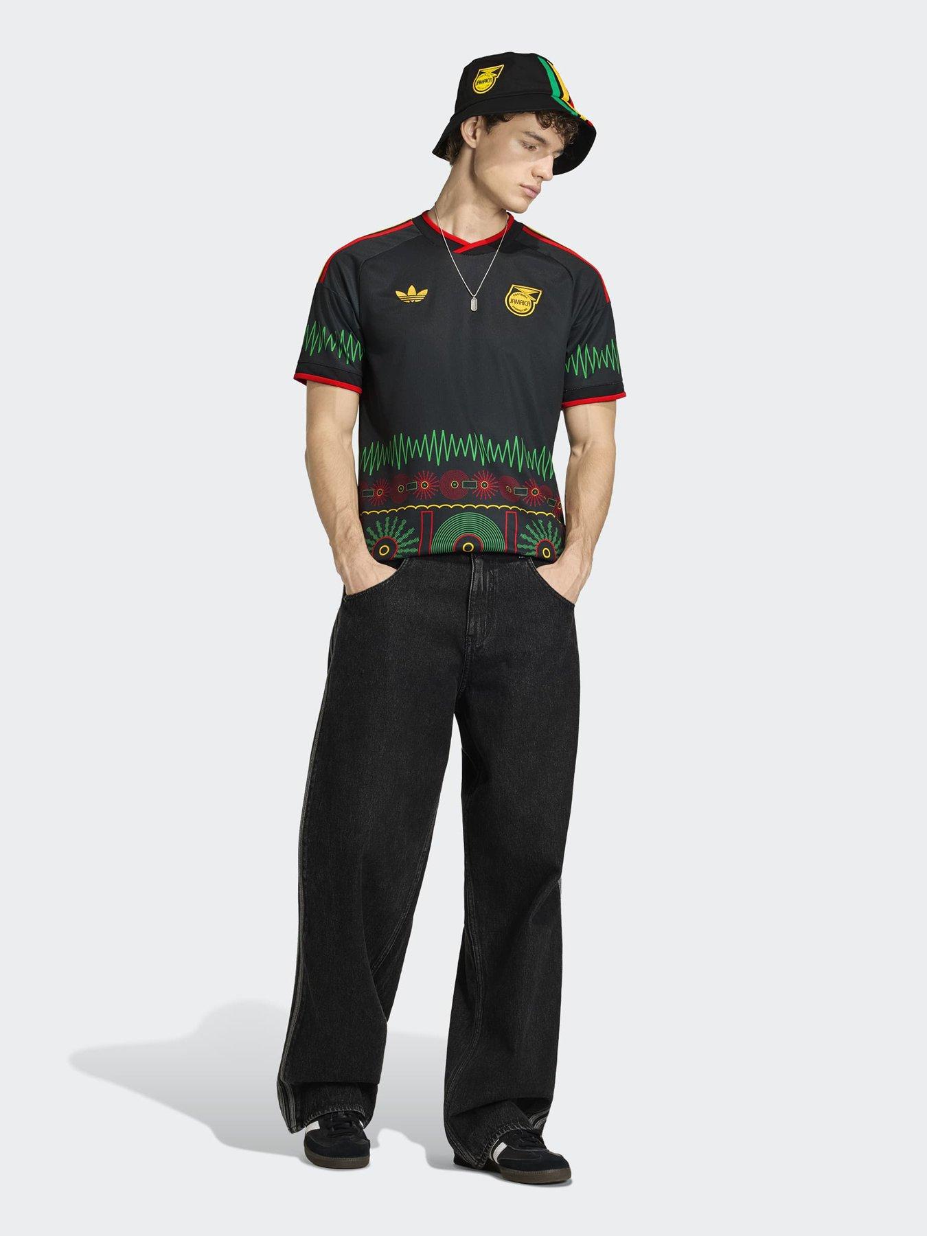 Image 3 of 4 of adidas Mens Jamaica 26 Away Replica Football Shirt - Black