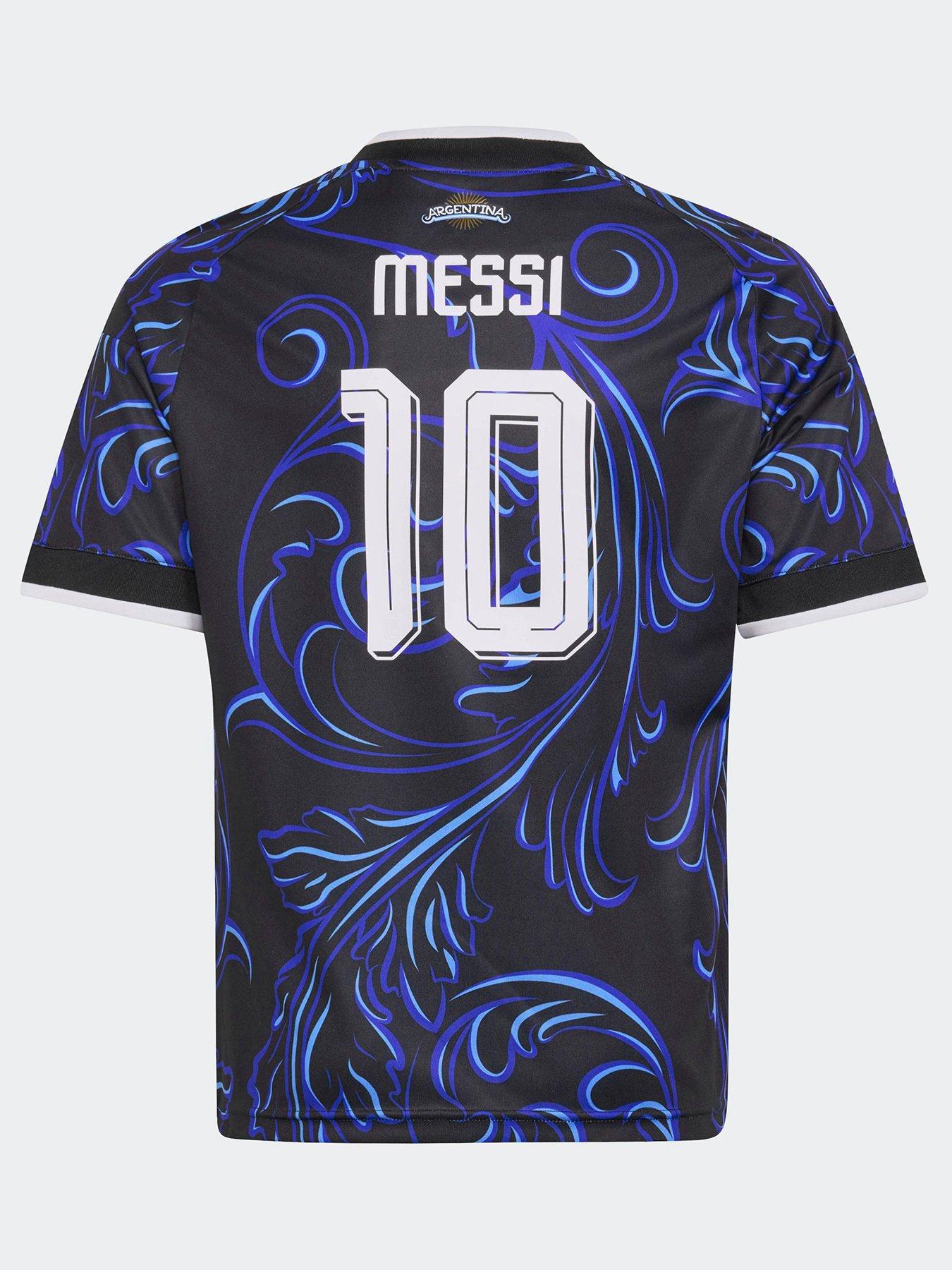 Image 2 of 4 of adidas Junior Argentina 26 Messi 10 Away Replica Football Shirt - Black