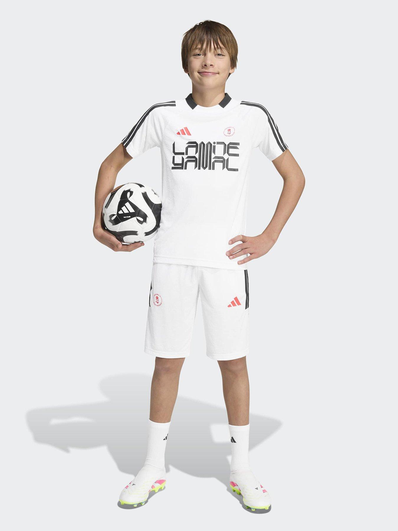 adidas Junior Lamine Yamal Football Training T-Shirt - White | Very