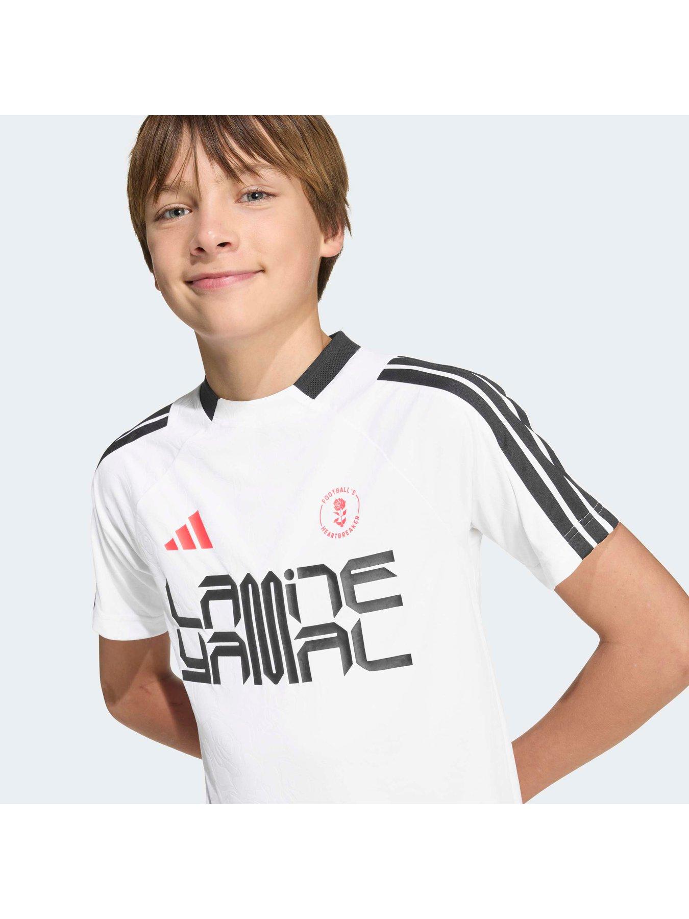adidas Junior Lamine Yamal Football Training T-Shirt - White | Very