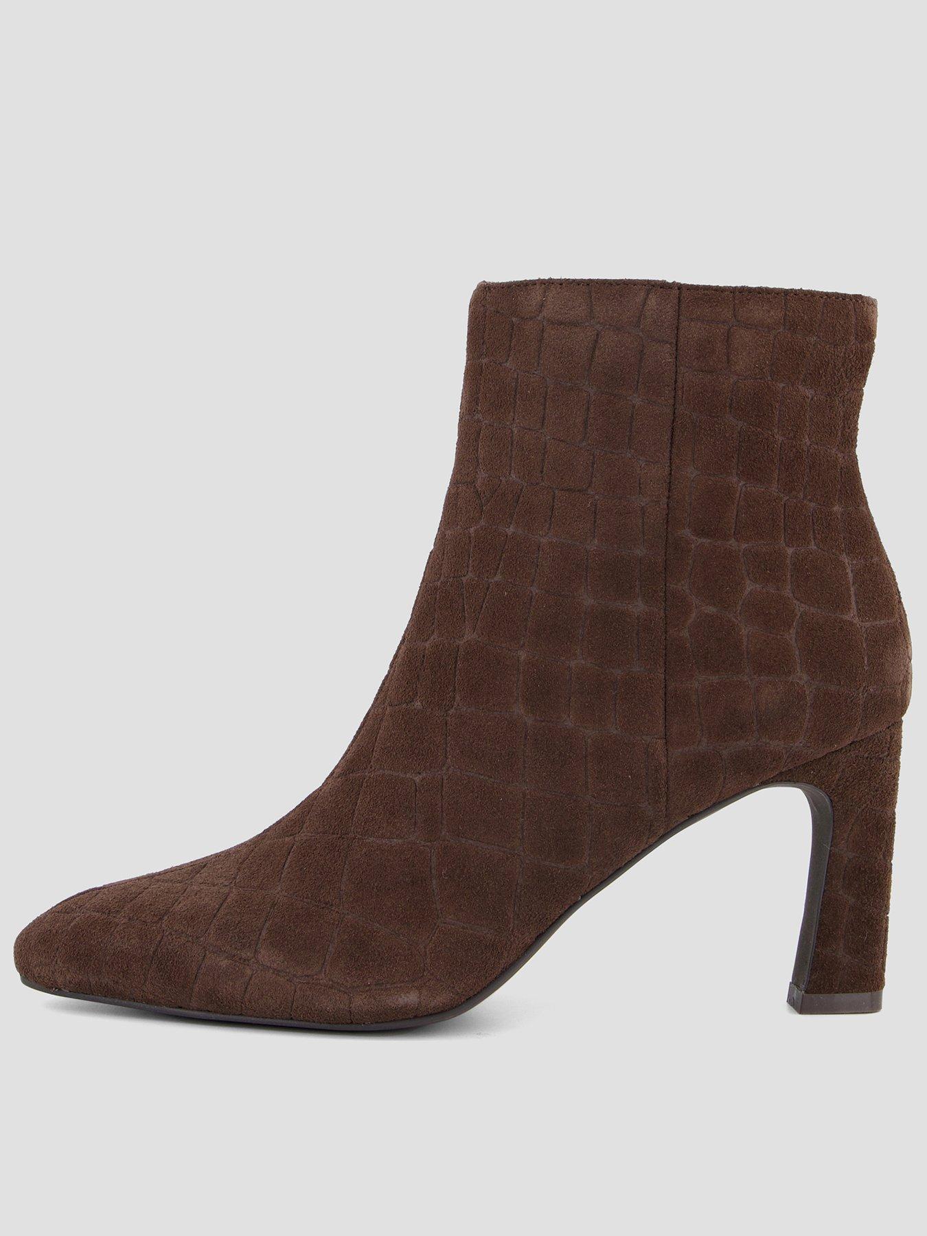 Image 1 of 7 of The Very Collection Real Suede Heeled Ankle Boot