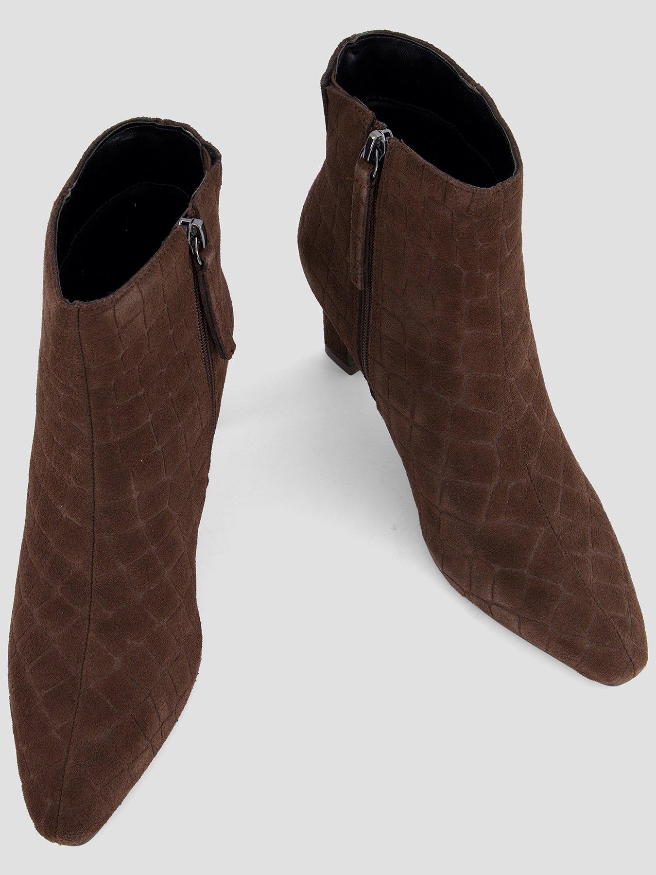 Image 3 of 7 of The Very Collection Real Suede Heeled Ankle Boot