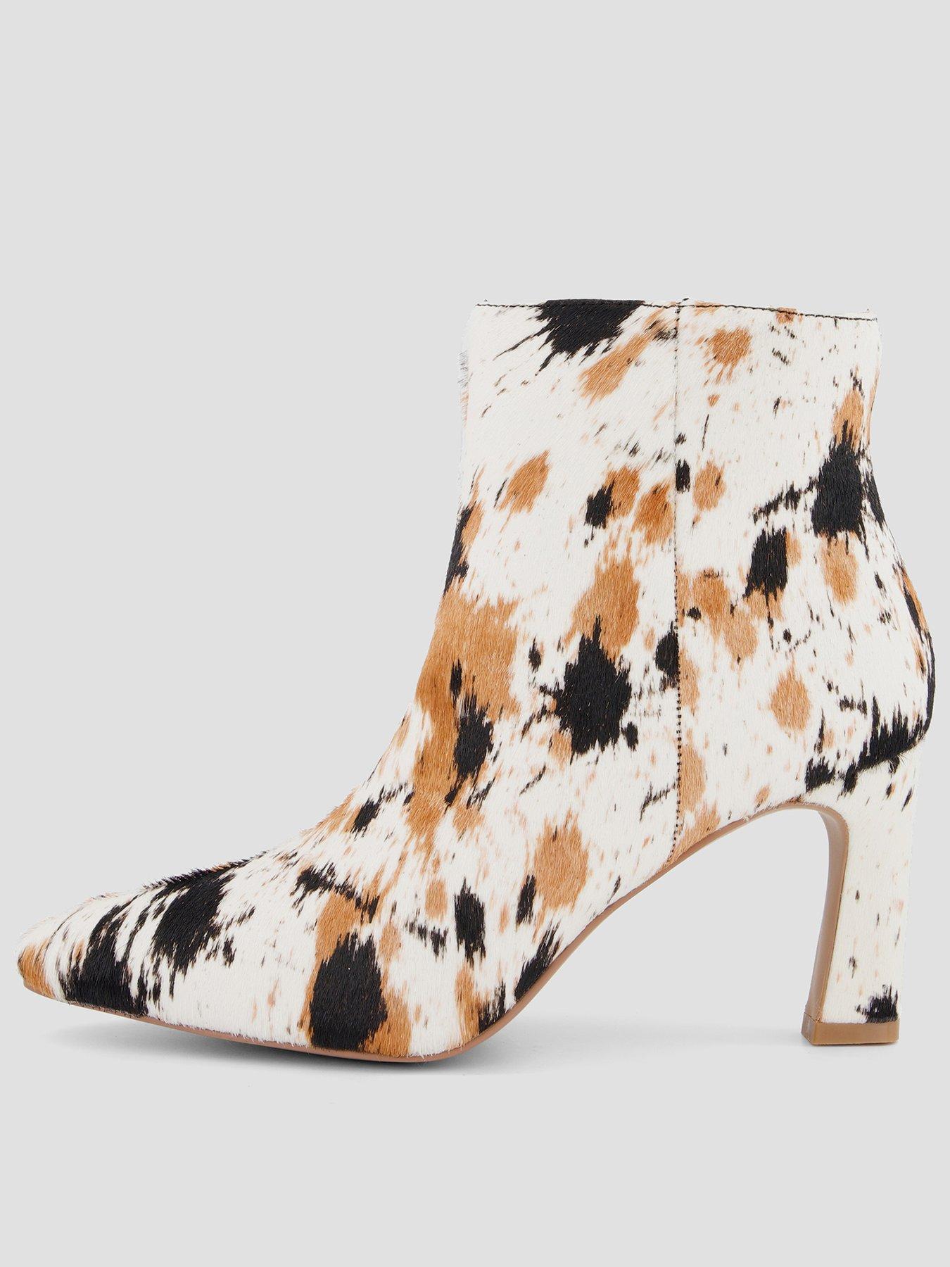Image 1 of 7 of The Very Collection Womens Real Leather Heeled Ankle Boots - Brown