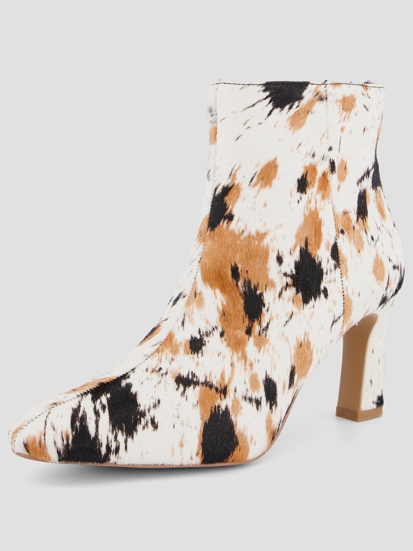 Image 2 of 7 of The Very Collection Womens Real Leather Heeled Ankle Boots - Brown