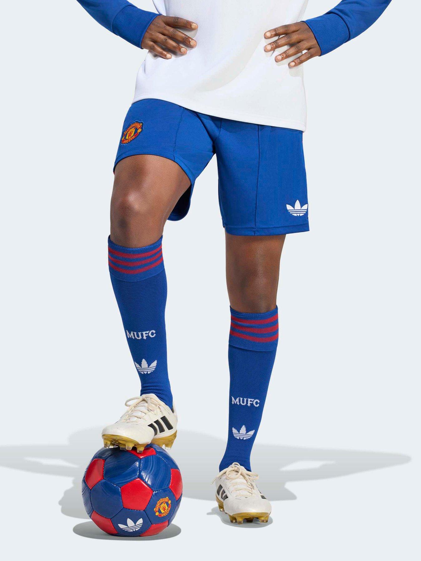 adidas Mens Manchester United 26/27 Away Shorts, Blue, Size S, Men