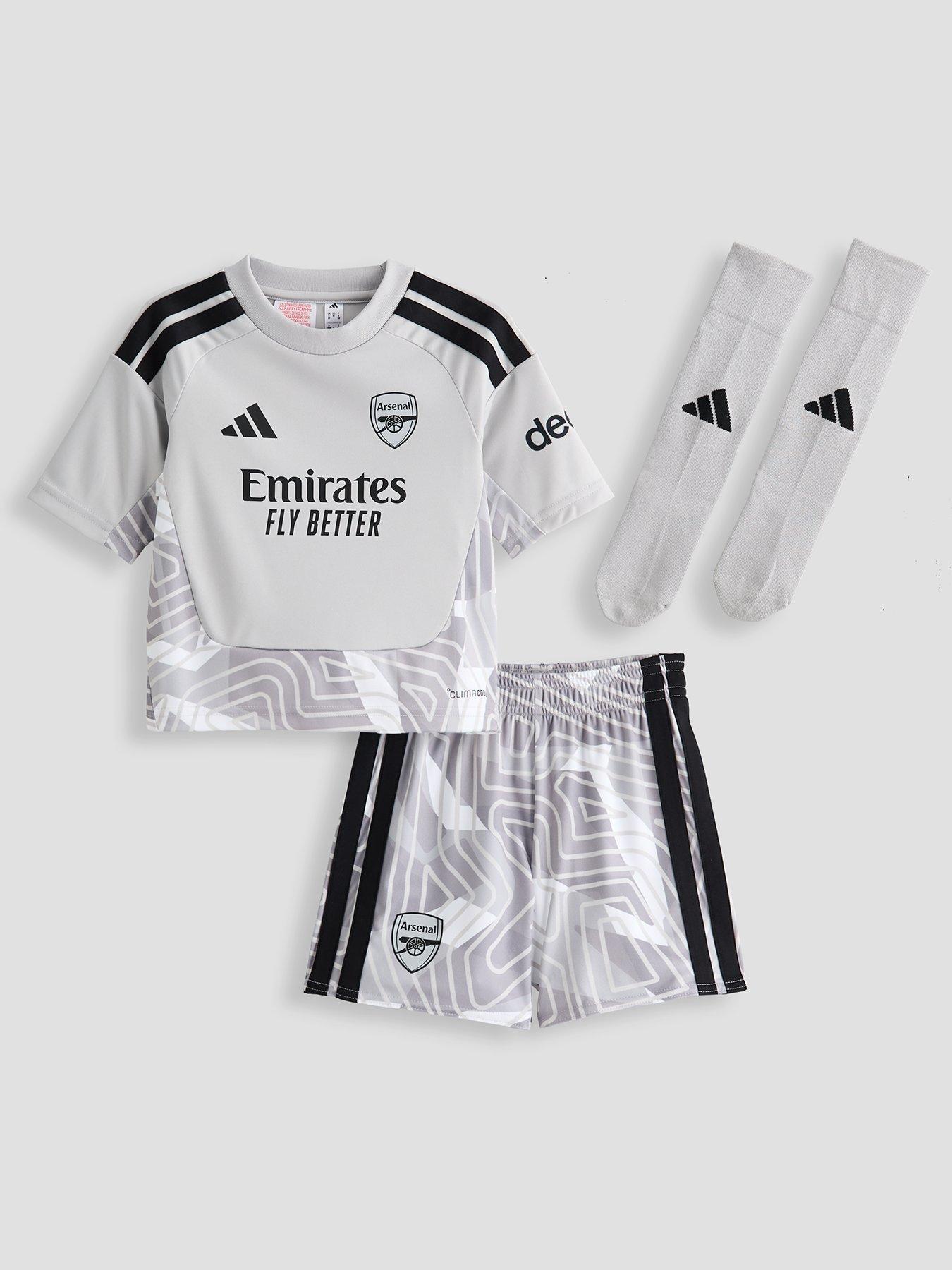 adidas Junior Arsenal FC 26/27 Home Goal Keeper Mini Kit - Grey