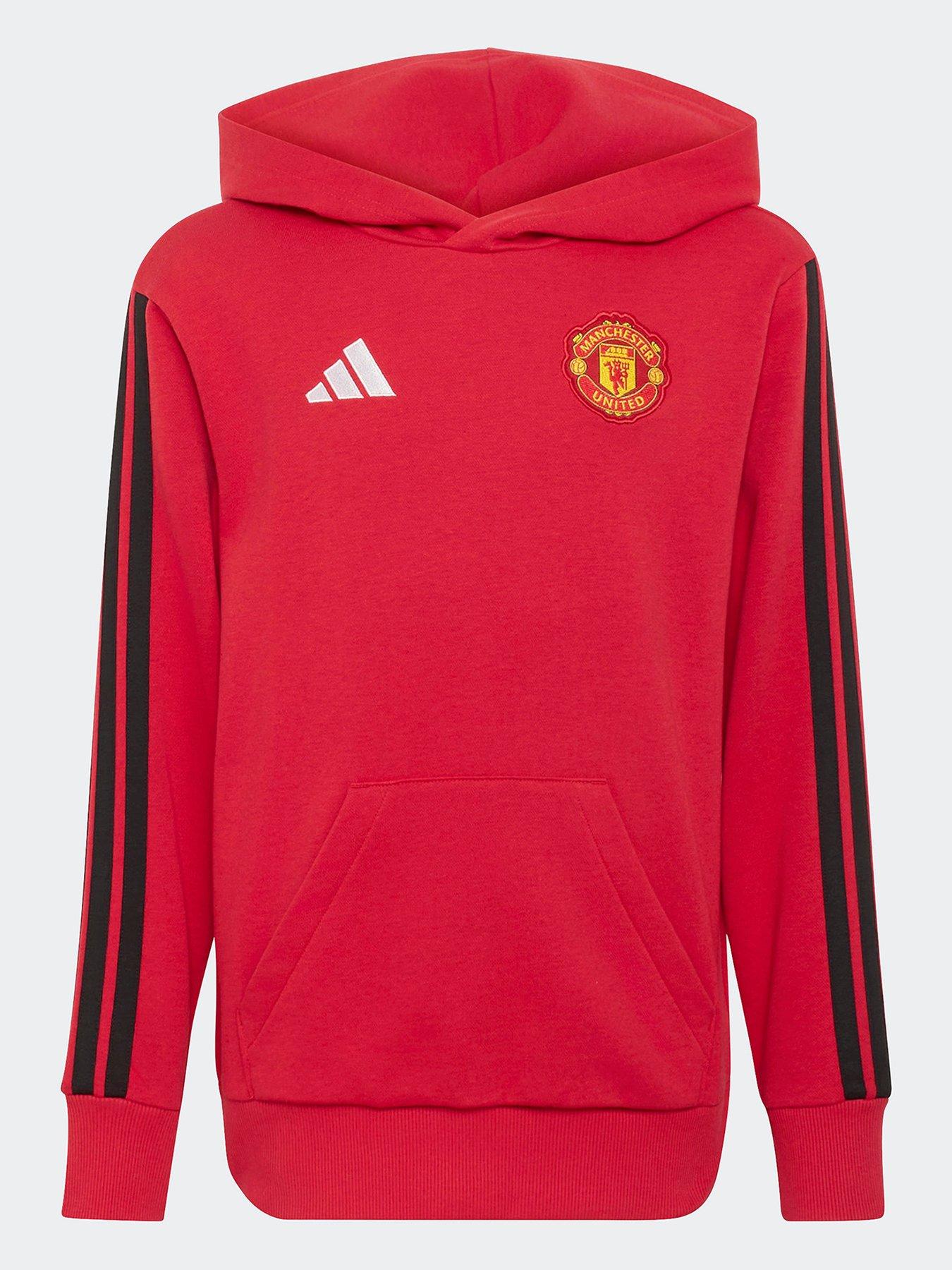 adidas Junior Manchester United DNA Hoodie - Red