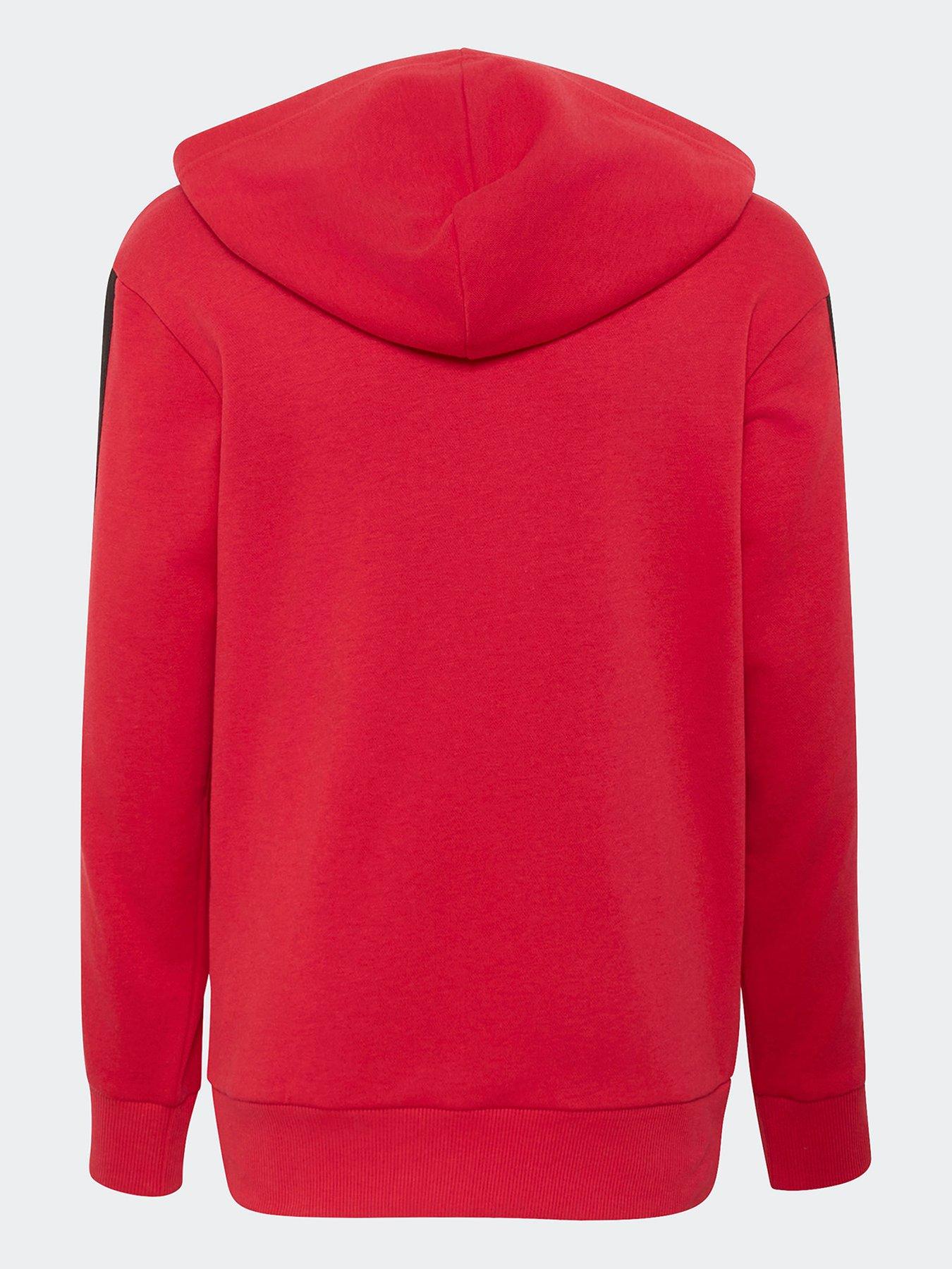 Image 2 of 5 of adidas Junior Manchester United DNA Hoodie - Red