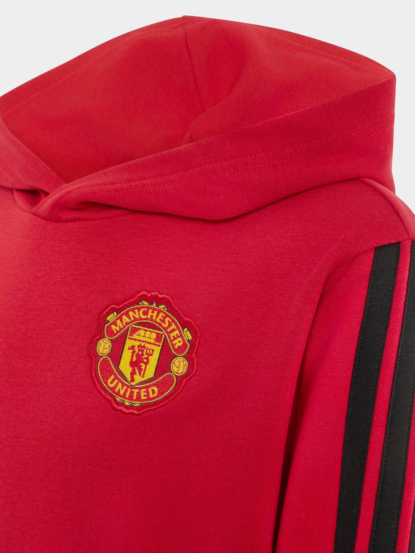 Image 3 of 5 of adidas Junior Manchester United DNA Hoodie - Red