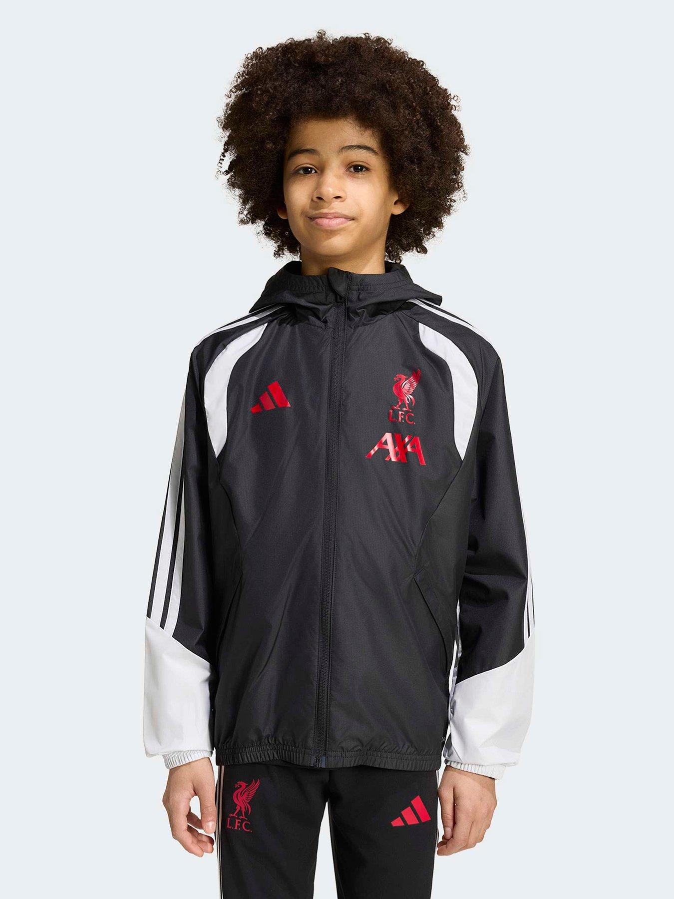 adidas Junior Liverpool Fc 26/27 All Weather Jacket, Black, Size 7-8 Years