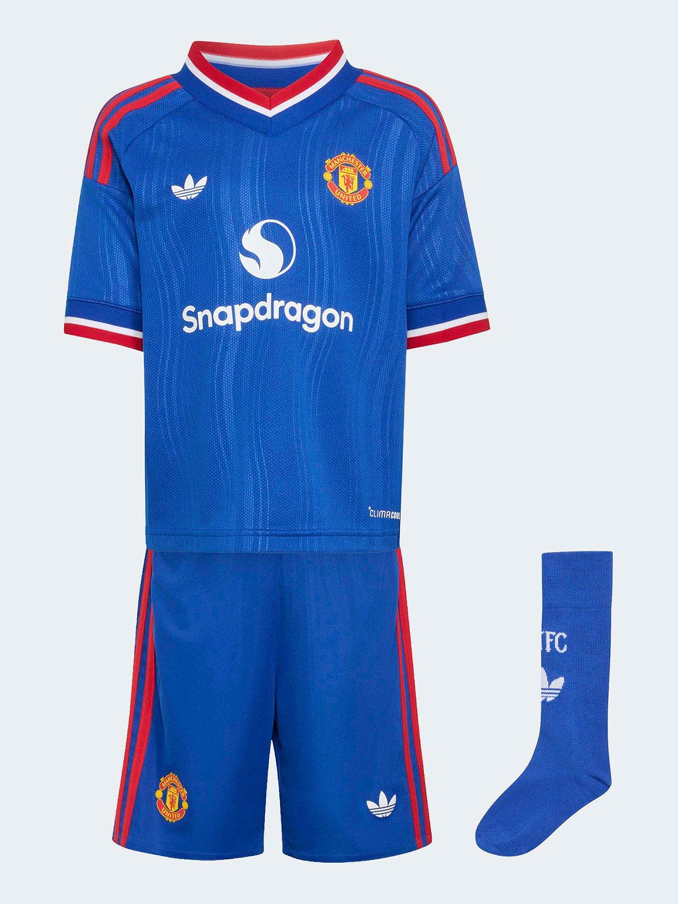 Image 2 of 4 of adidas Junior Manchester United 26/27 Away Mini Kit - Blue