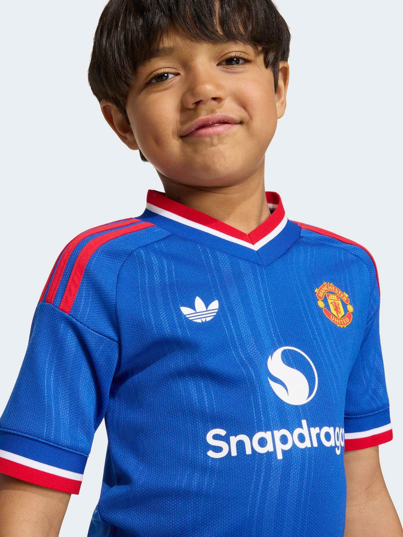 Image 4 of 4 of adidas Junior Manchester United 26/27 Away Mini Kit - Blue