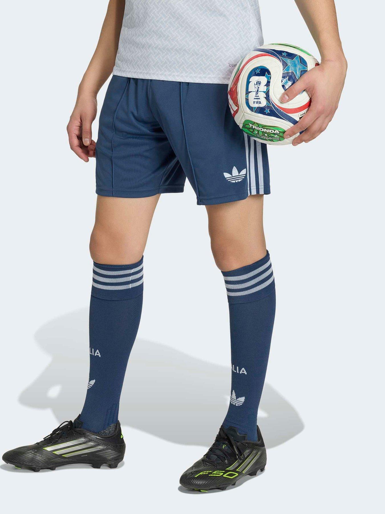 adidas Mens Italy Away Replica Football Shorts - Blue