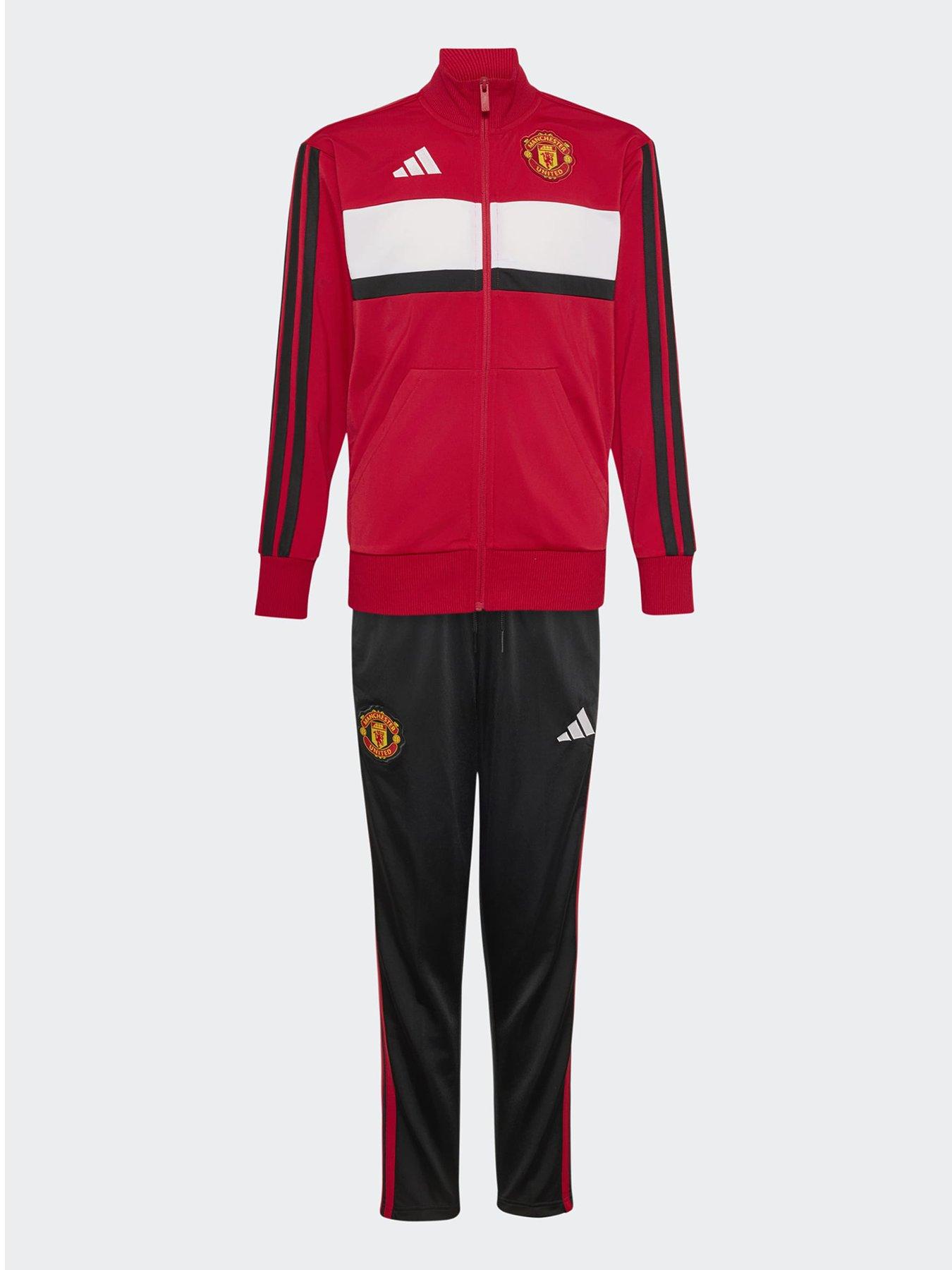 Image 2 of 5 of adidas Junior Manchetser United Tracksuit - Red