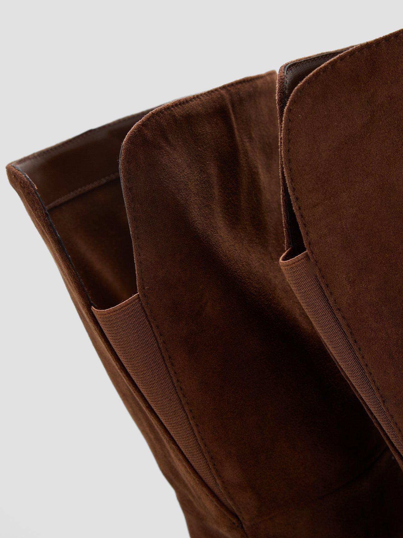Image 7 of 7 of The Very Collection Over Knee Heeled Boot - Brown