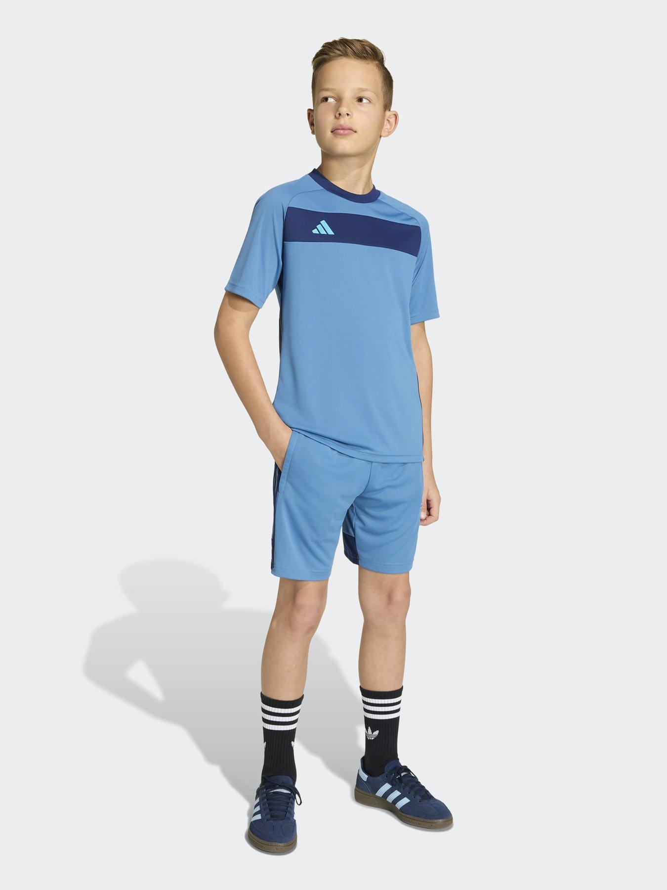 Image 3 of 5 of adidas Junior Tiro Football Training Shorts - Blue